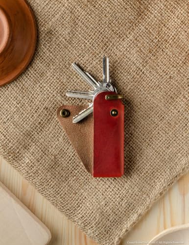Detalle de Crazy Horse Craft Schlüsselanhänger Leder – Schlüsseletui Organizer Halter