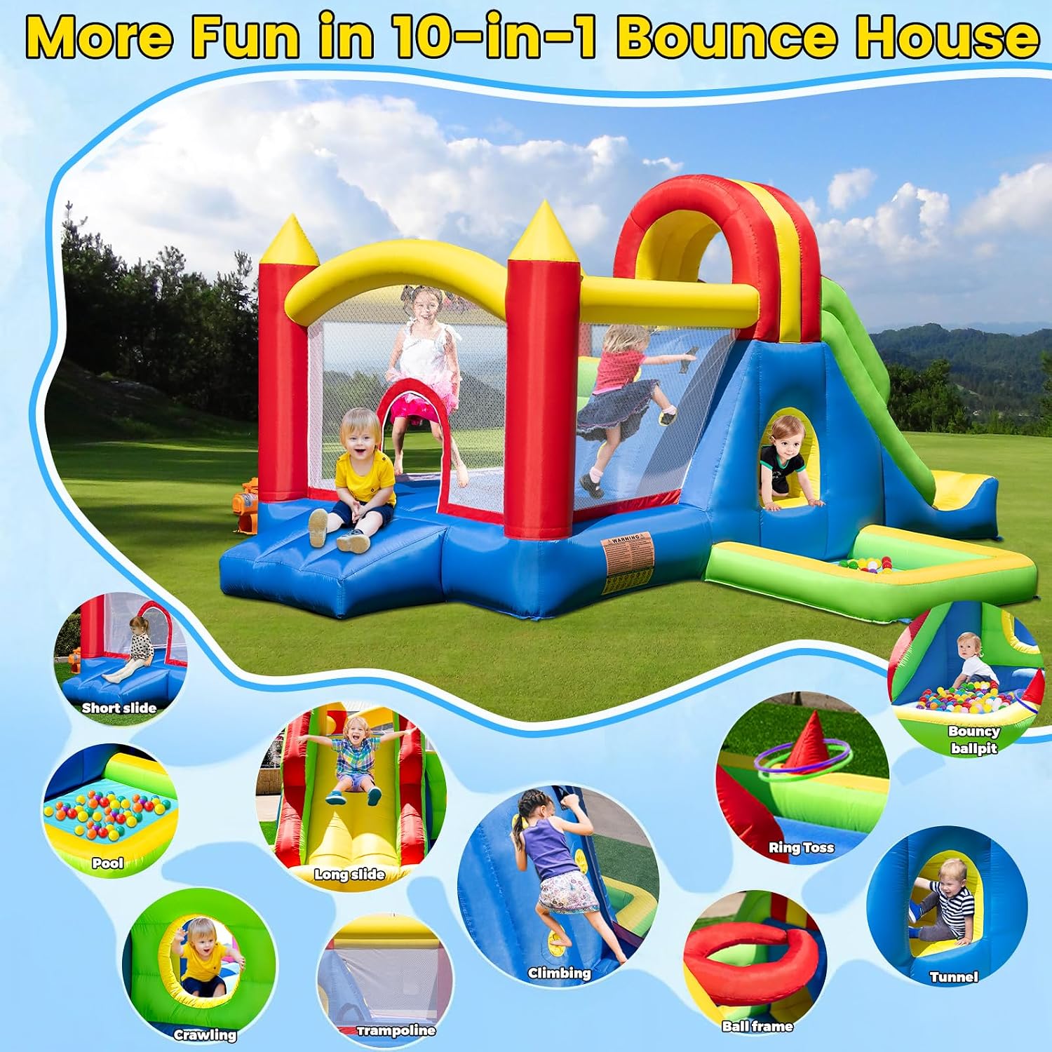 Thumbnail 4 de HuaKastro Large Bounce House 15.2' x 10.8