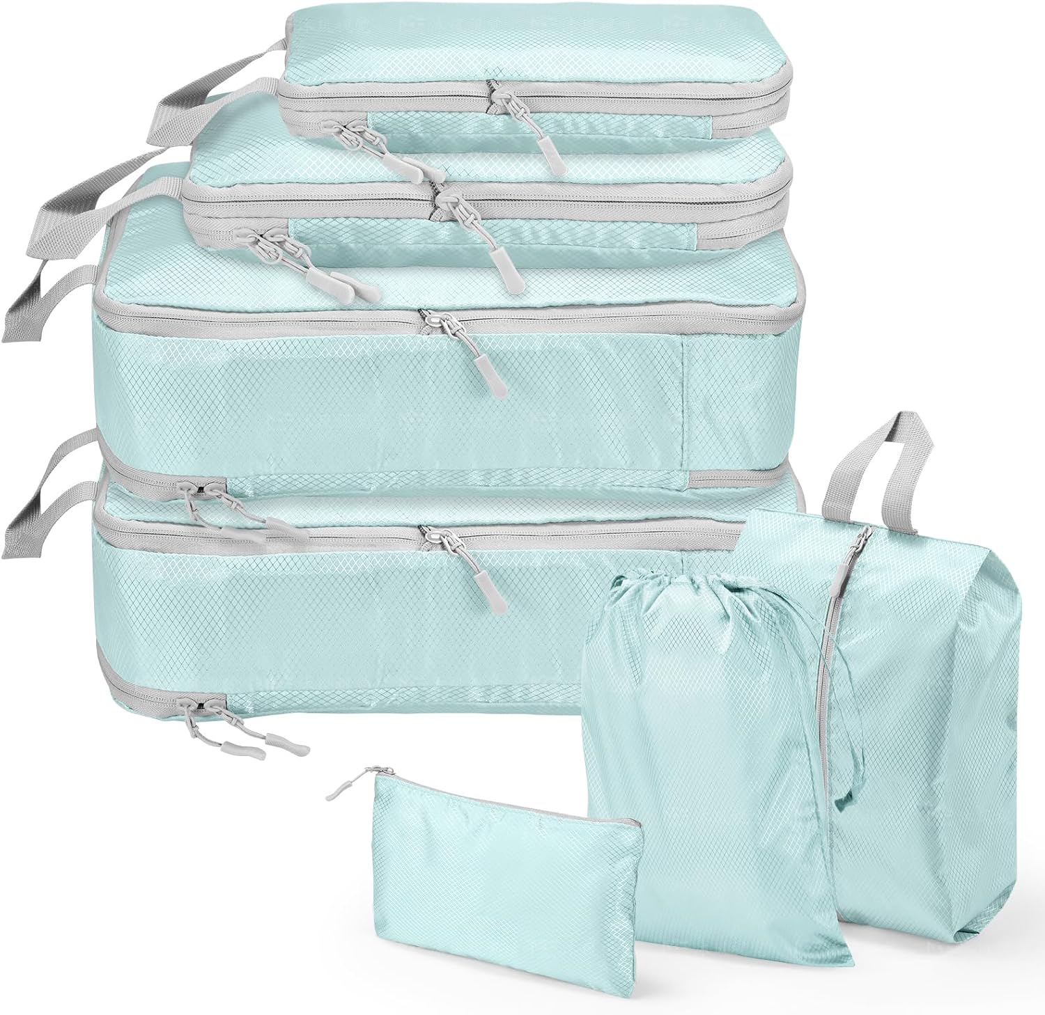 Detalle de Compression packing cubes set 7 pieces Blue