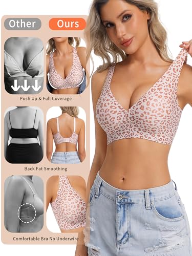Detalle de HOWIN Soutien Gorge sans Armature Comfit Brassiere Plongeant Femme