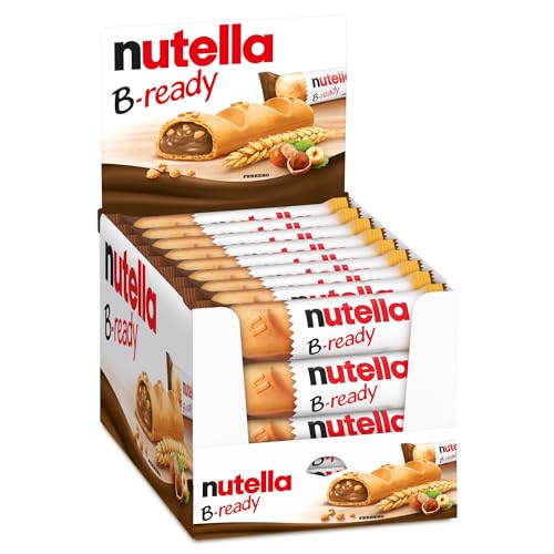 Detalle de Nutella B-ready - 36 Snack Dolci Monoporzione, Croccante Cialda di Pane Ripiena Nutella (792 g)