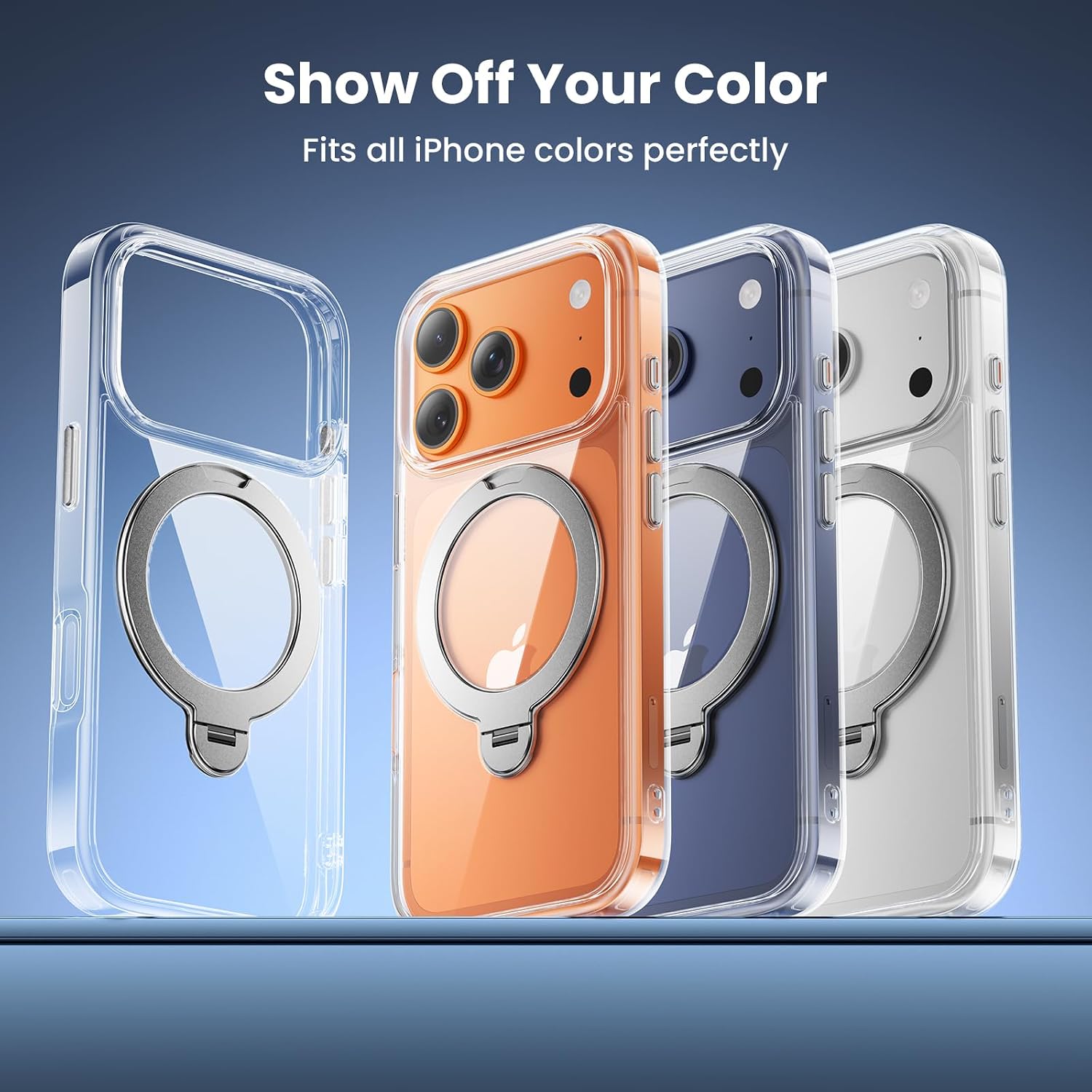 Detalle de Gyizho for iPhone 17 Pro Max Case with 360° Stand, MagSafe, and Protectors