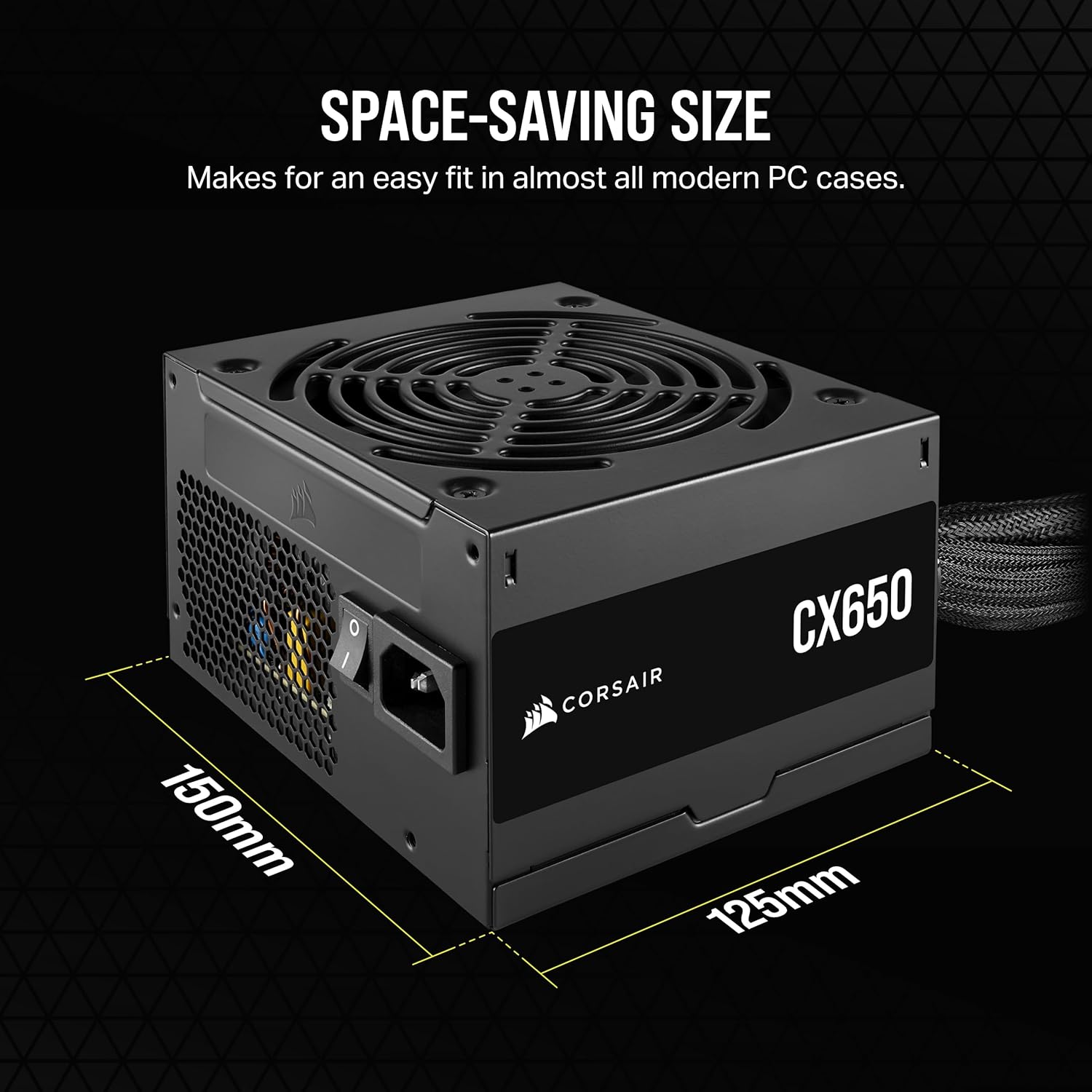 Detalle de Corsair CX650 650W 80 Plus Bronze Non-Modular Power Supply (UK)