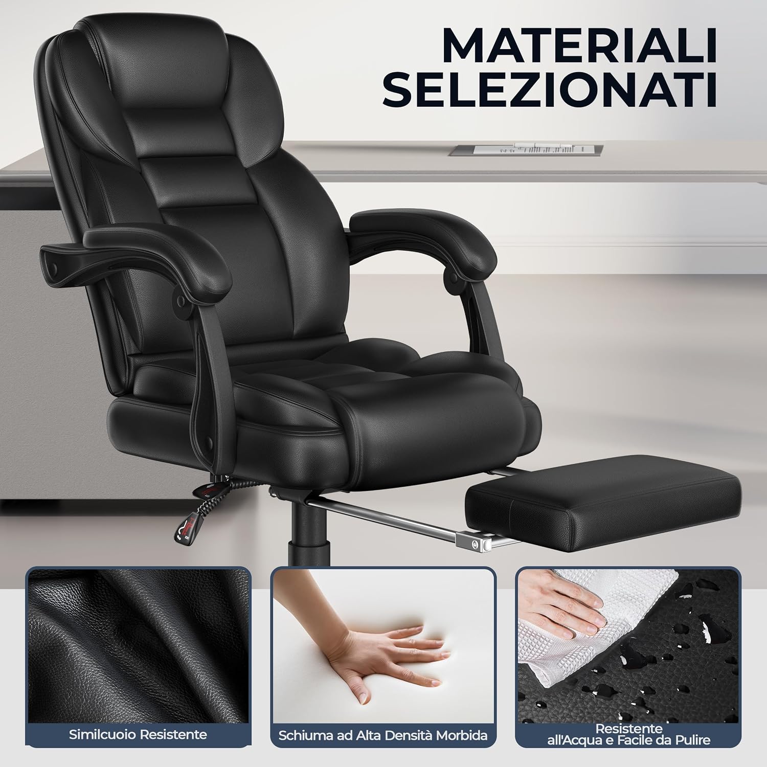 Thumbnail 3 de Yaheetech Poltrona Ufficio Ergonomica 136 kg 💺