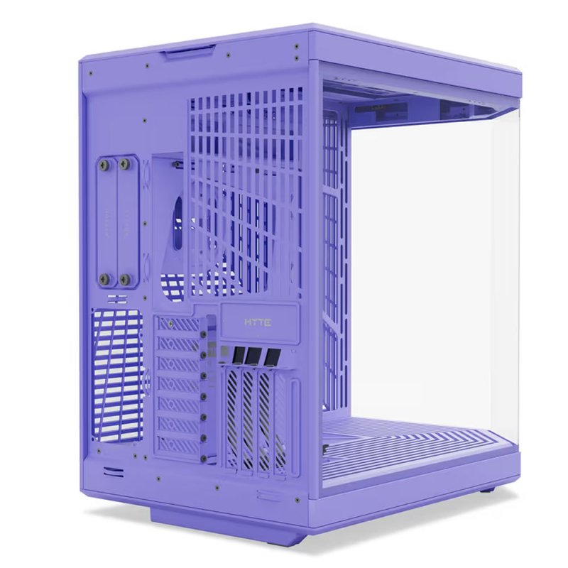Detalle de Hyte Y70 Cristal Templado USB 3.2 Violet — Caixa ATX de doble cámara con refrigeración avanzada