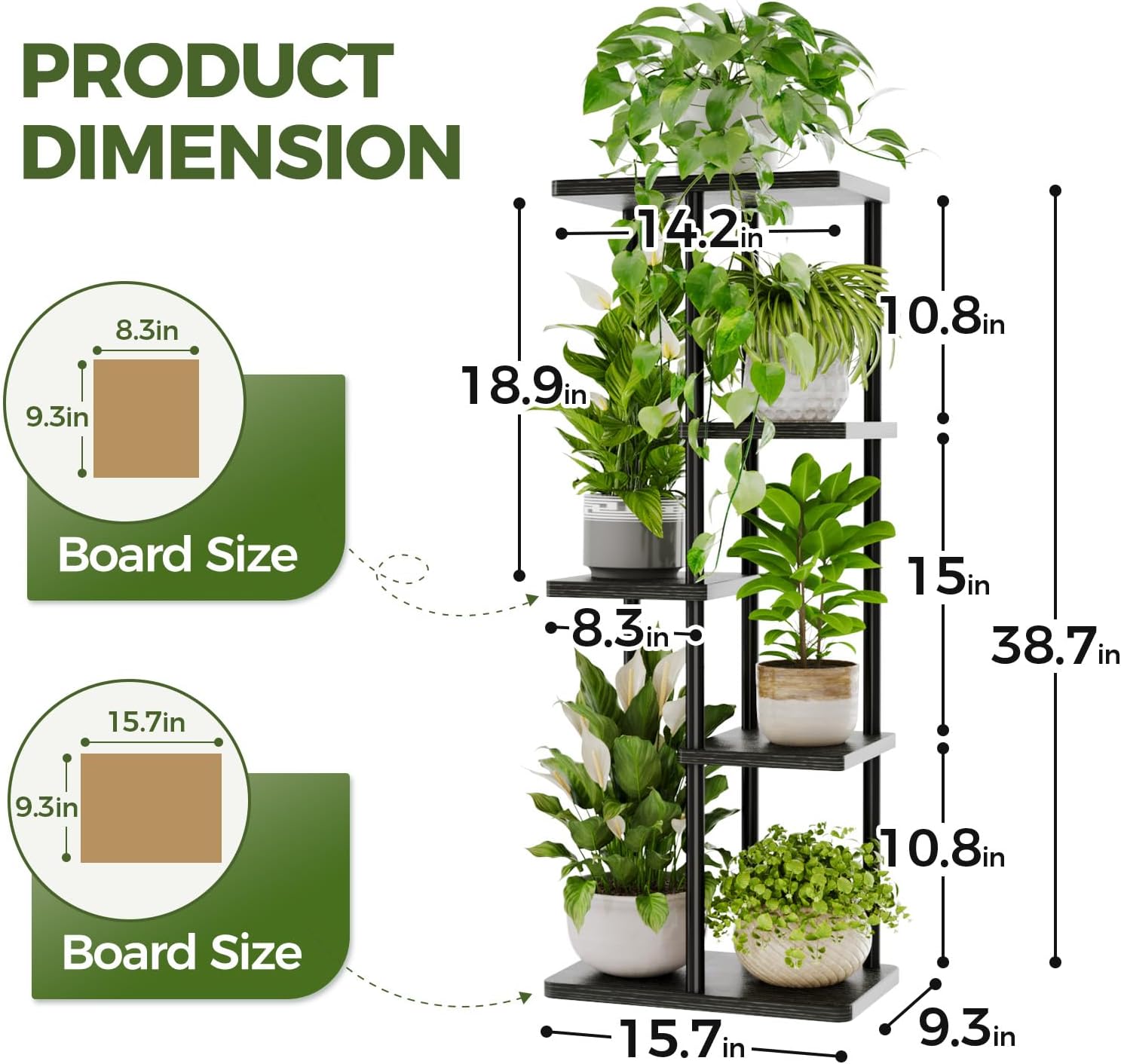 Thumbnail 4 de Bamworld 5 Tier plant stand for corner spaces