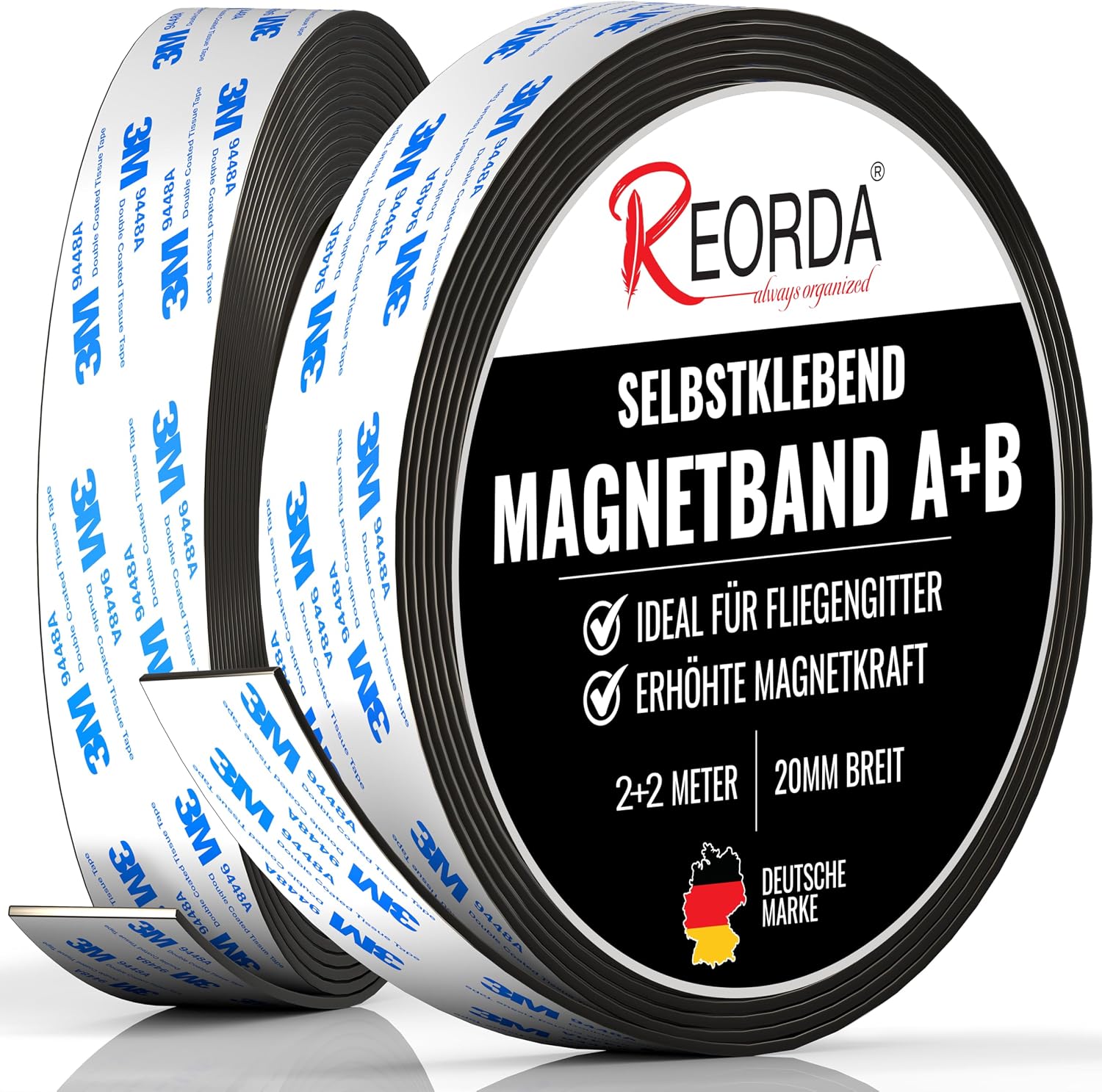 Thumbnail 6 de REORDA Magnetband A B – EXTRA STARKER 3M Kleber, 2 Meter Selbstklebend für Fliegengitter und Moskitonetze