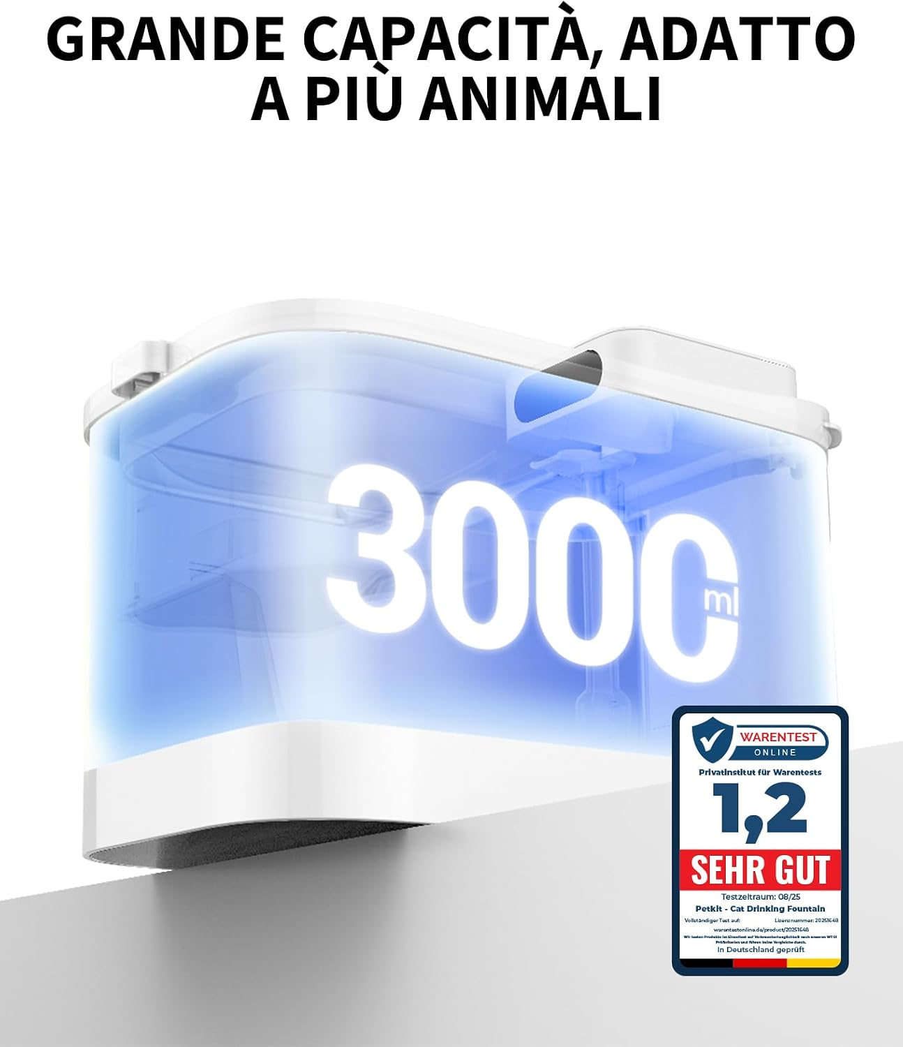 Detalle de PETKIT EVERSWEET MAX Fontanella per gatti 3L 83 giorni