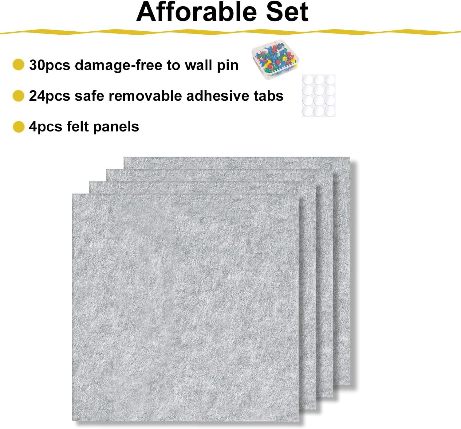 Thumbnail 2 de Acidea 30x30cm Felt Bulletin Board set 🎯