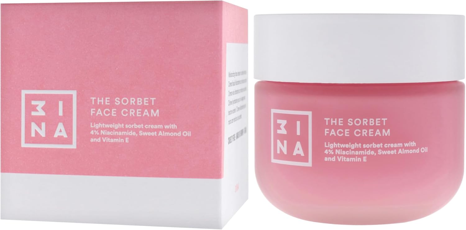 Thumbnail 3 de 3INA MAKEUP The Sorbet Face Cream alla niacinamide: crema viso idratante leggera con olio d’oliva e mandorle dolci
