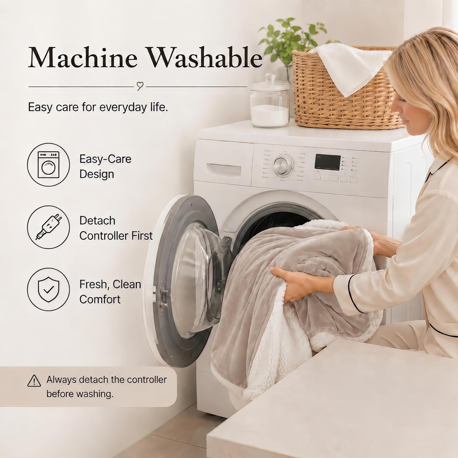 Thumbnail 6 de RALYSUN WDJ-EBA-BL-QS Heated Blanket, Queen 84" x 90", Dual Controls
