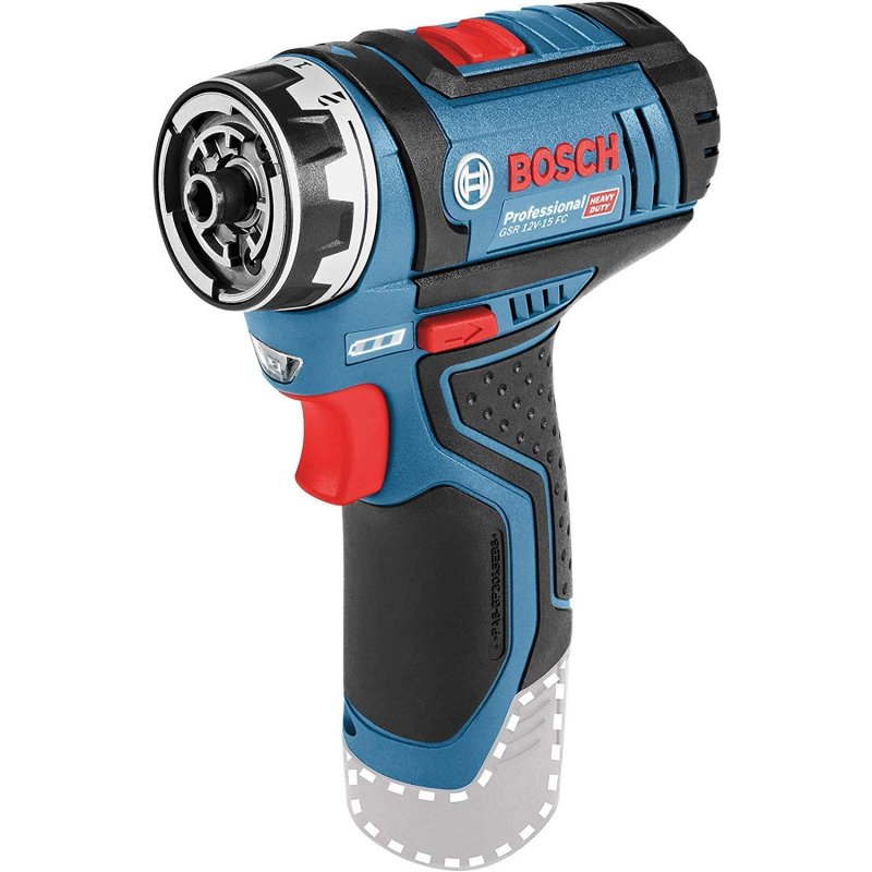 Detalle de Bosch GSR 12V-15 FC Professional: atornillador compacto 12V con múltiples configuraciones