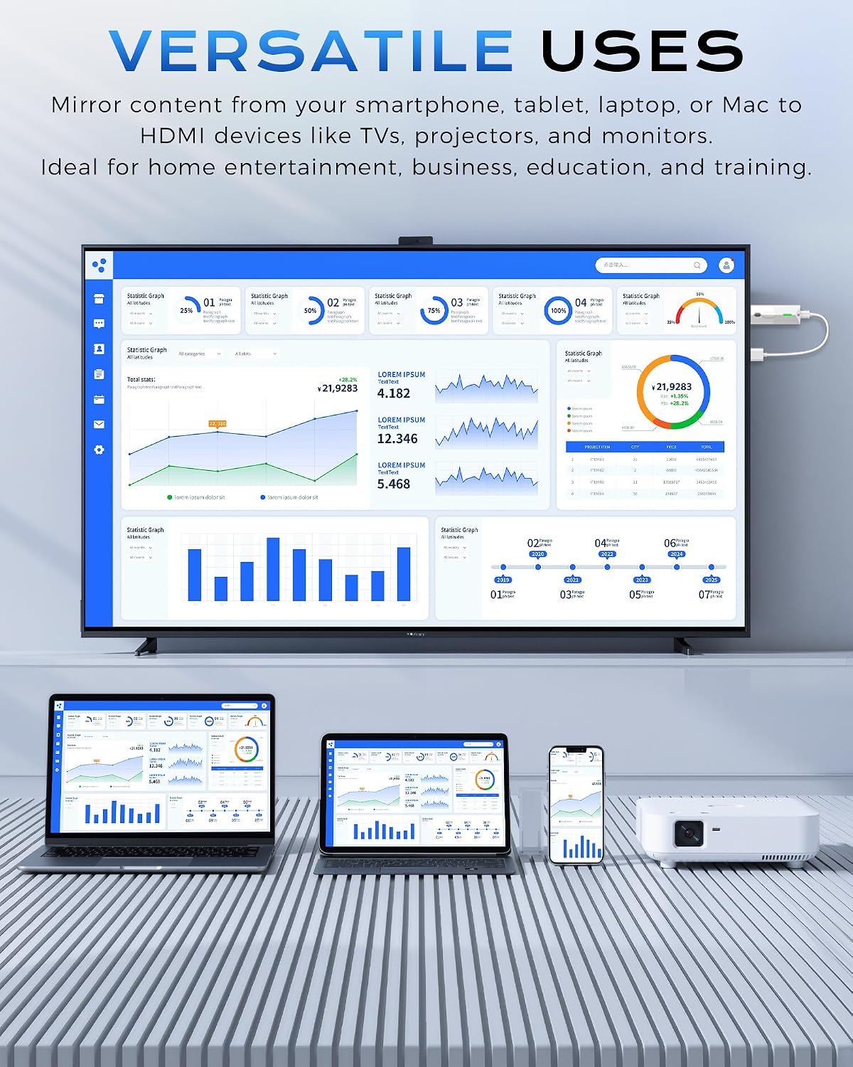 Detalle de Tongtion Wireless Display Dongle 1080p HDMI