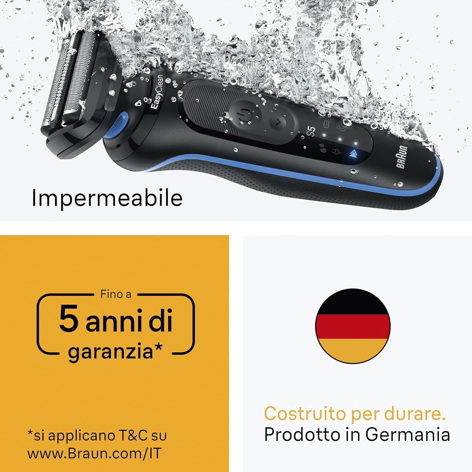 Thumbnail 5 de Braun Series 5 Rasoio Blu 52‑B1200SI