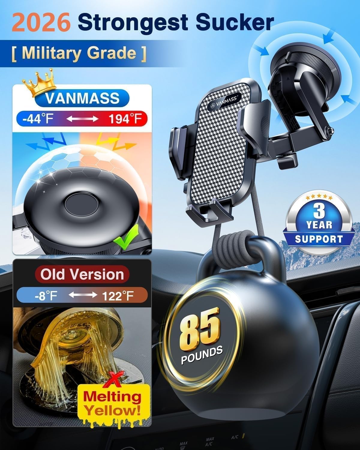 Thumbnail 6 de VANMASS Car Phone Holder for iPhone 17 Pro Max