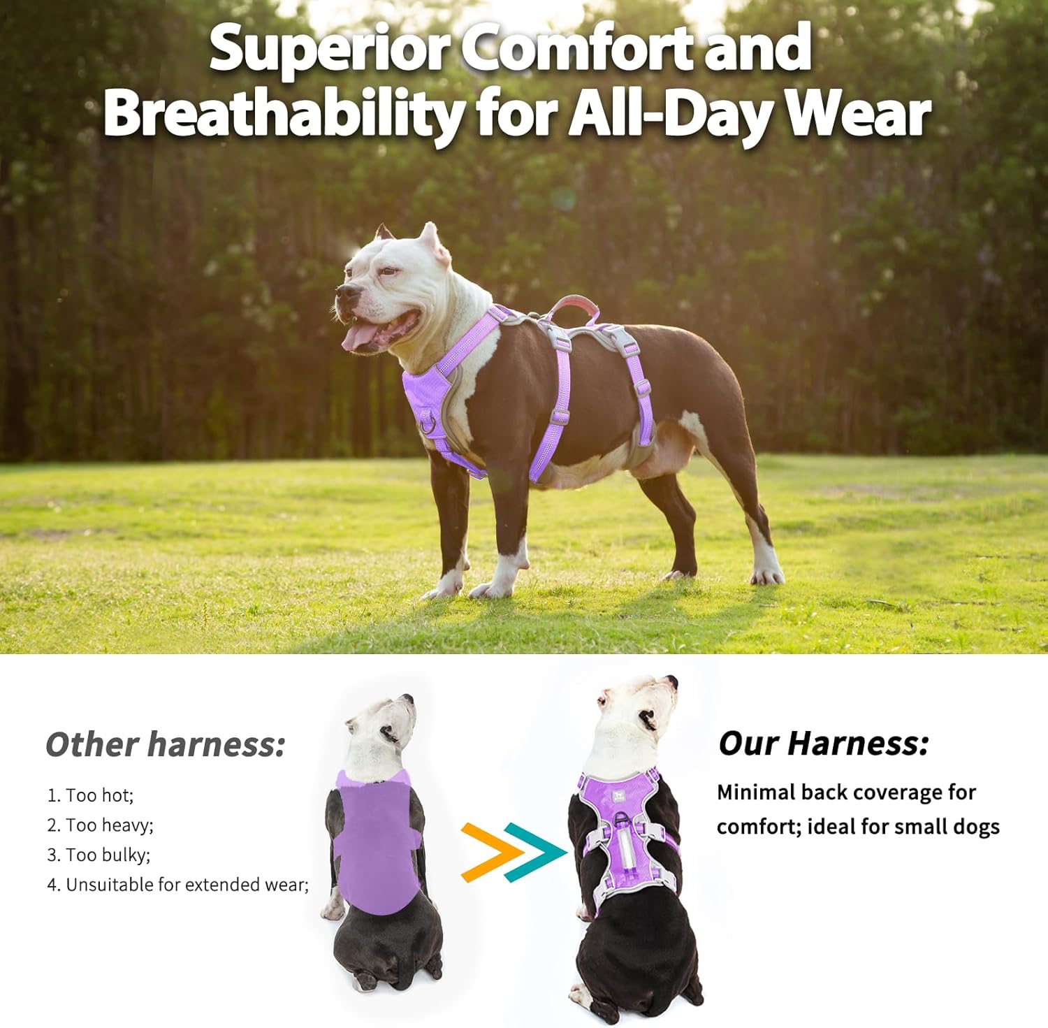 Detalle 2 de Huntboo No Escape Dog Harness Lavender M