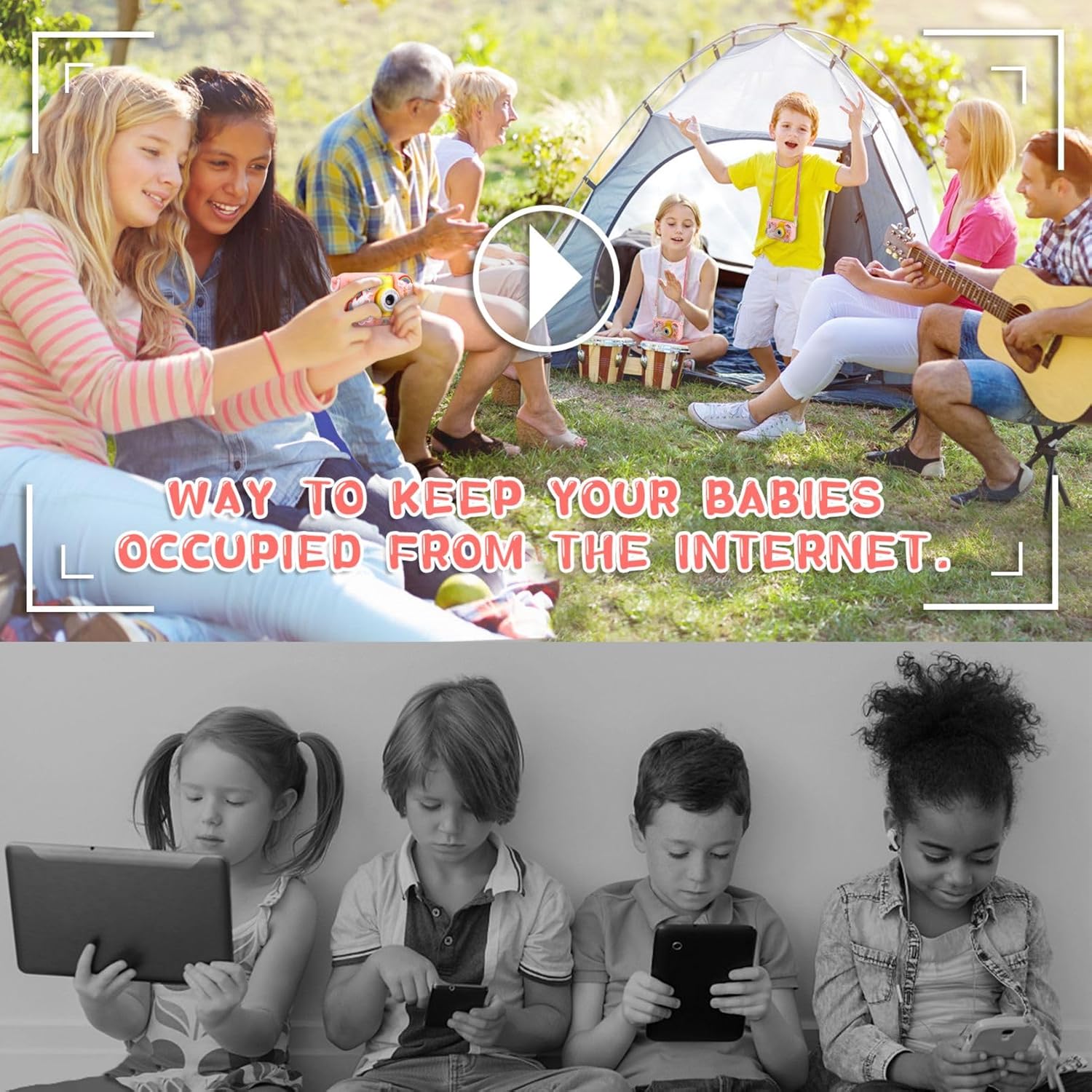 Detalle 2 de ARNSSIEN X101 digitale kindercamera met 2,4-inch IPS-scherm en draaibare lens
