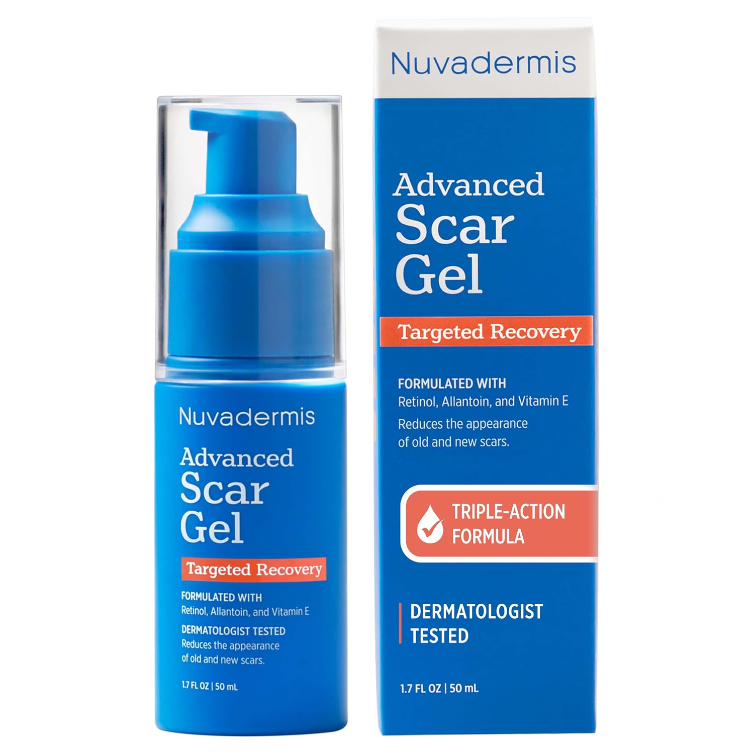 Detalle de NUVADERMIS Scar Gel: Advanced Scar Cream for Surgical and Acne Scars