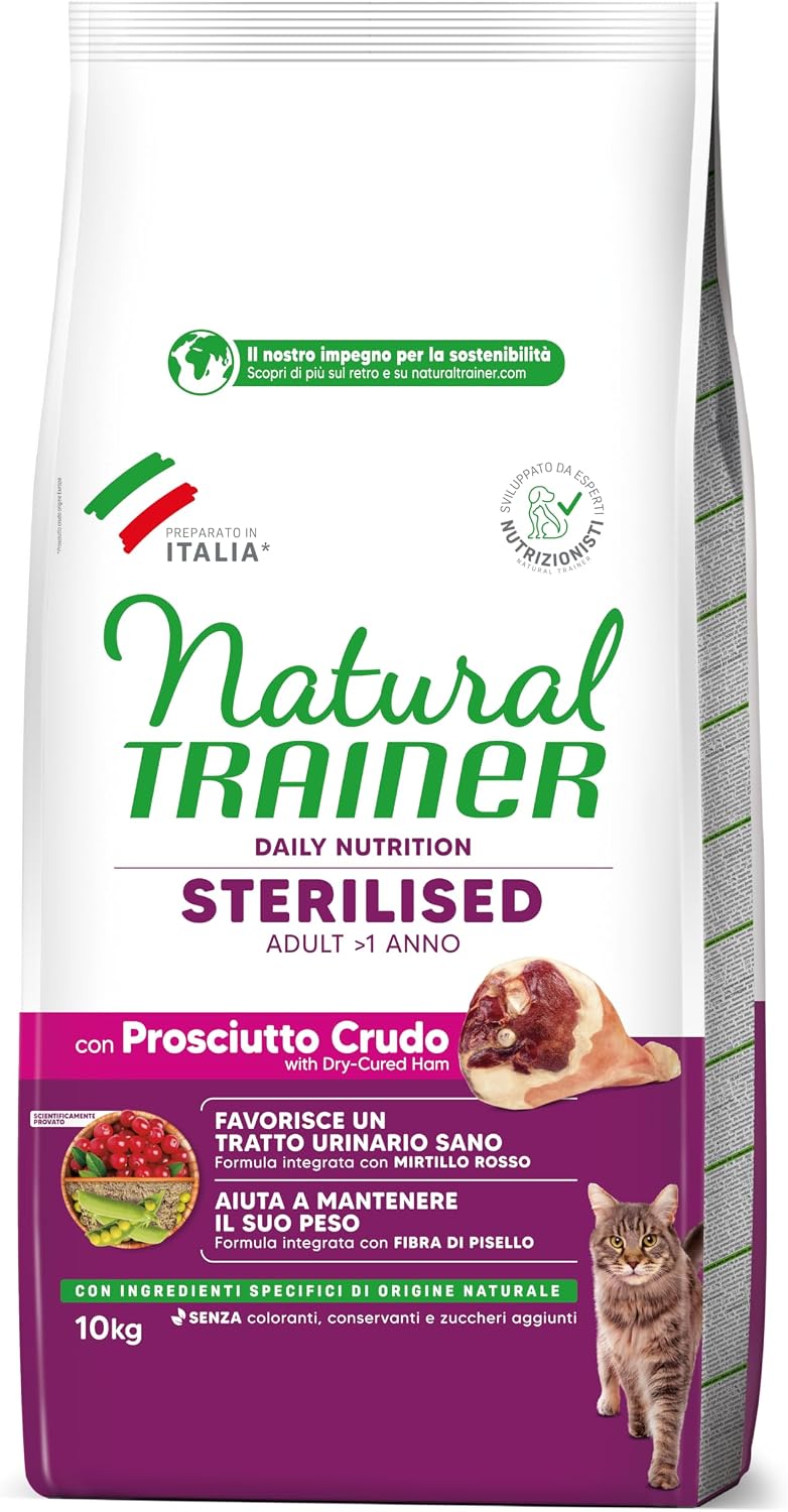 Thumbnail 2 de Trainer Natural Sterilised Adult con Prosciutto Crudo e Fibra di Pisello 10 Kg