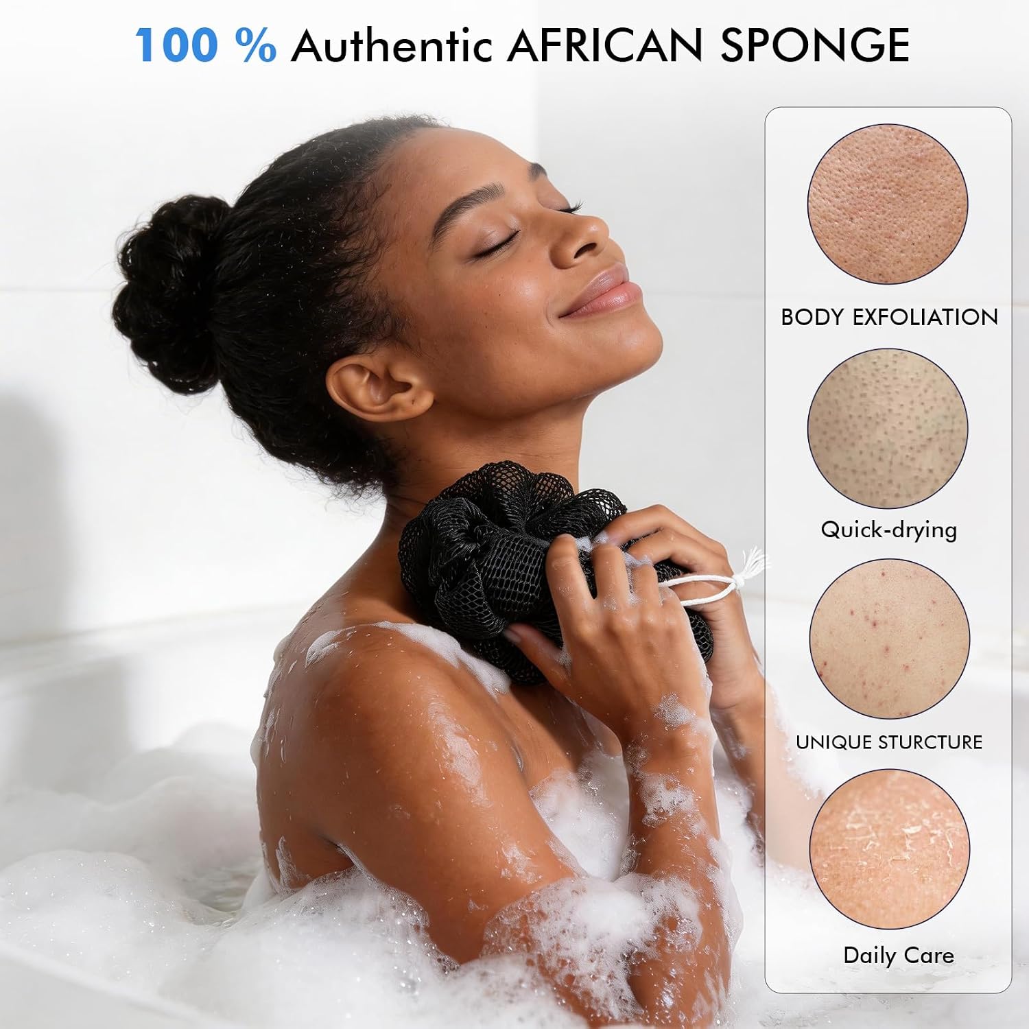 Thumbnail 6 de InemzTal African Net Sponge, Afrikaanse netspons set van 2 met geschenkdoos