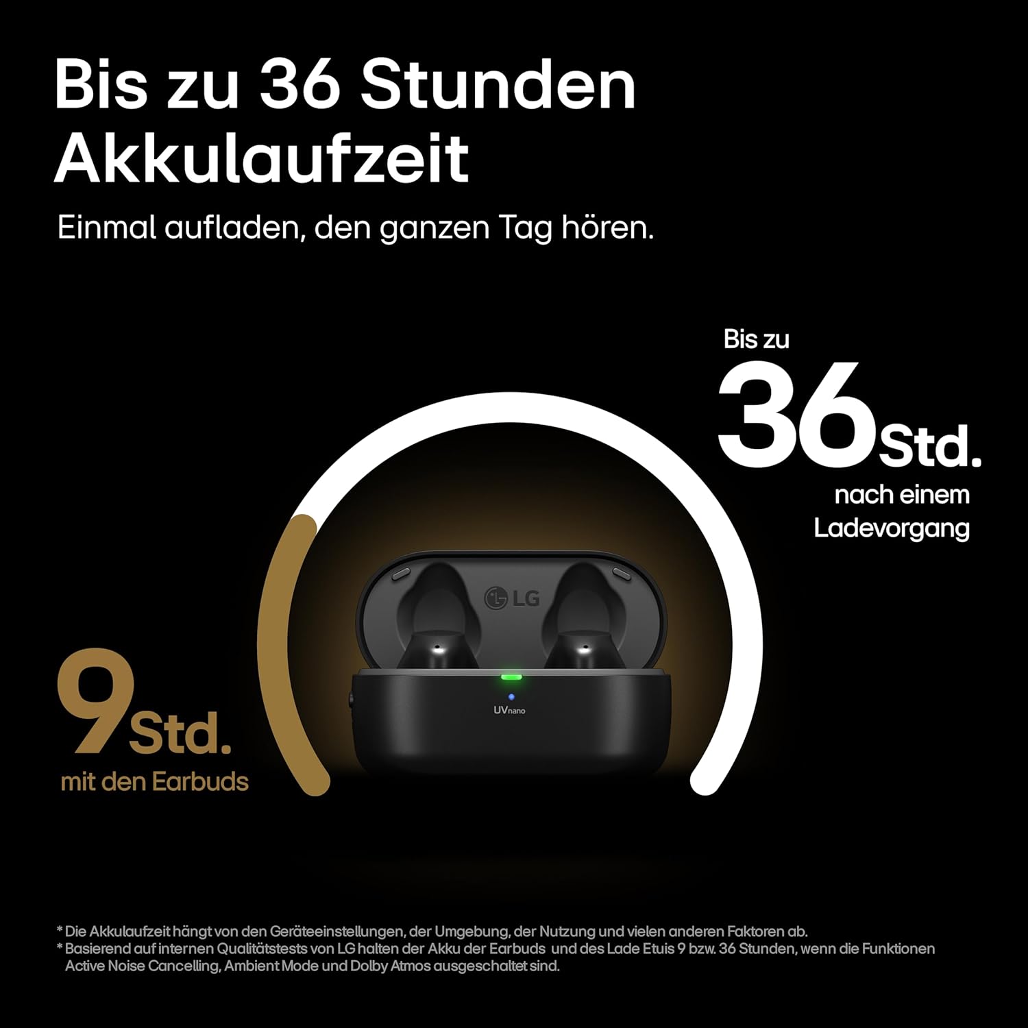 Thumbnail 5 de LG Tone Free T90S In-Ear Bluetooth-Kopfhörer mit Dolby Atmos, Meridian-Technologie und ANC – Schwarz