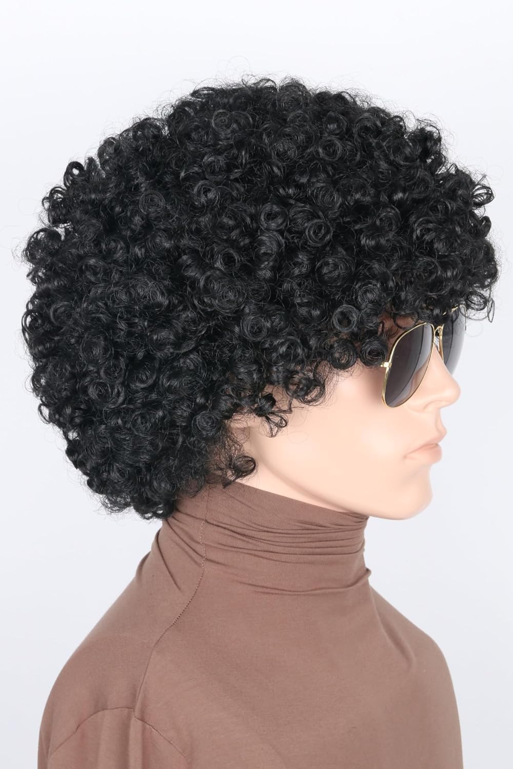 Detalle 2 de LeMarnia Grün Curly Afro Perücke 🎭