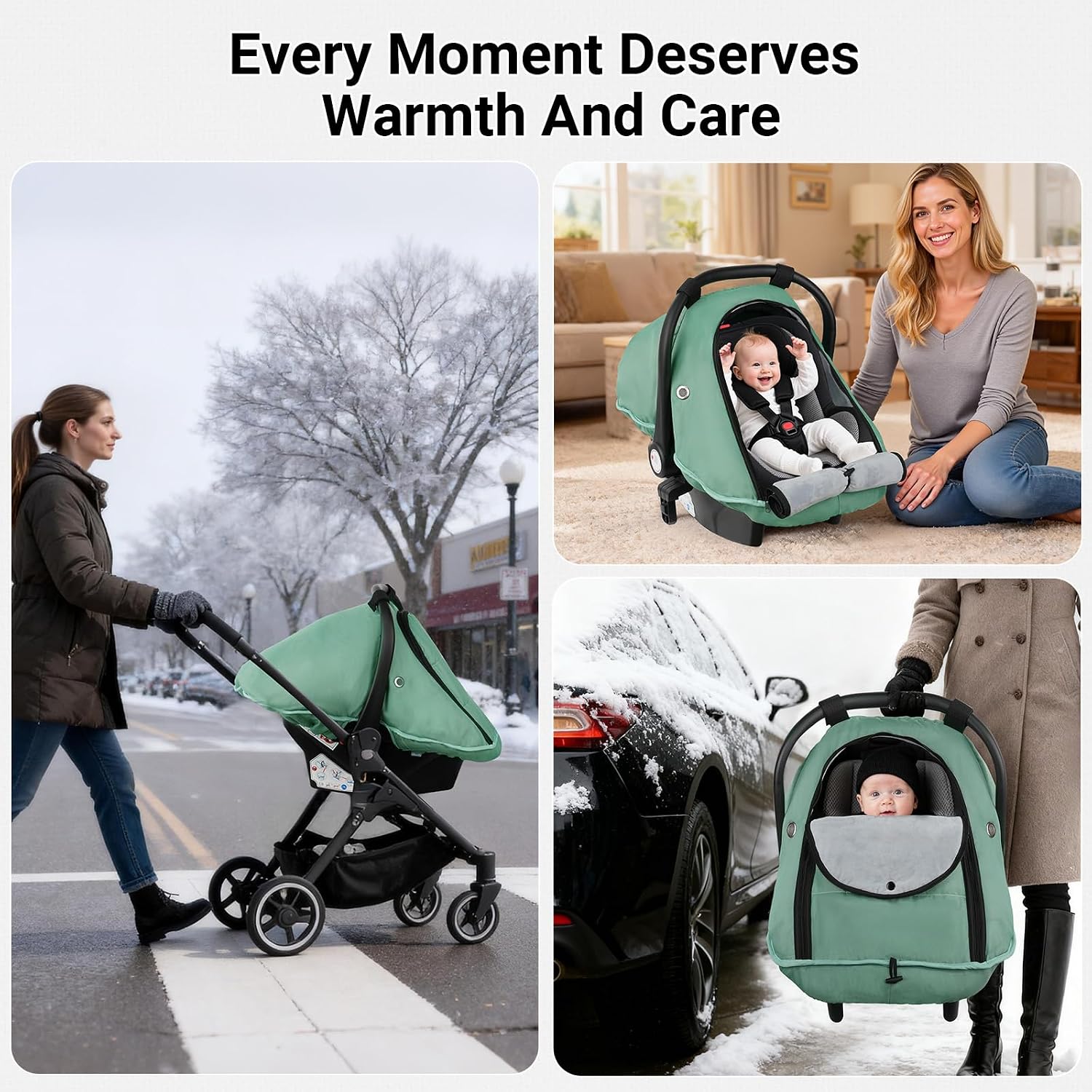 Thumbnail 6 de Metplus Winter Infant Car Seat Cover, Waterproof Shell and Soft Fleece Lining