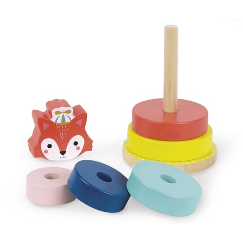 Detalle 2 de Janod Baby Forest - Juego Apilable de Madera 🌳