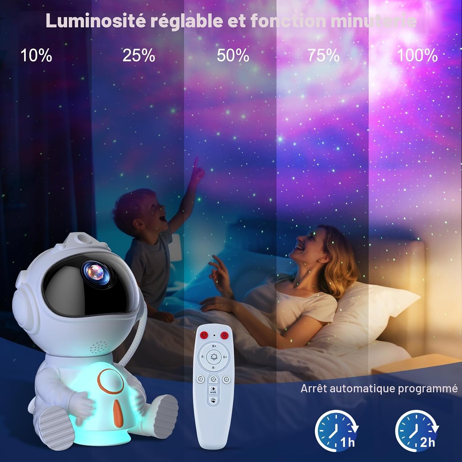 Detalle de Swoieltr Astronaute Projecteur, LED Projecteur Ciel Étoilé et Veilleuse