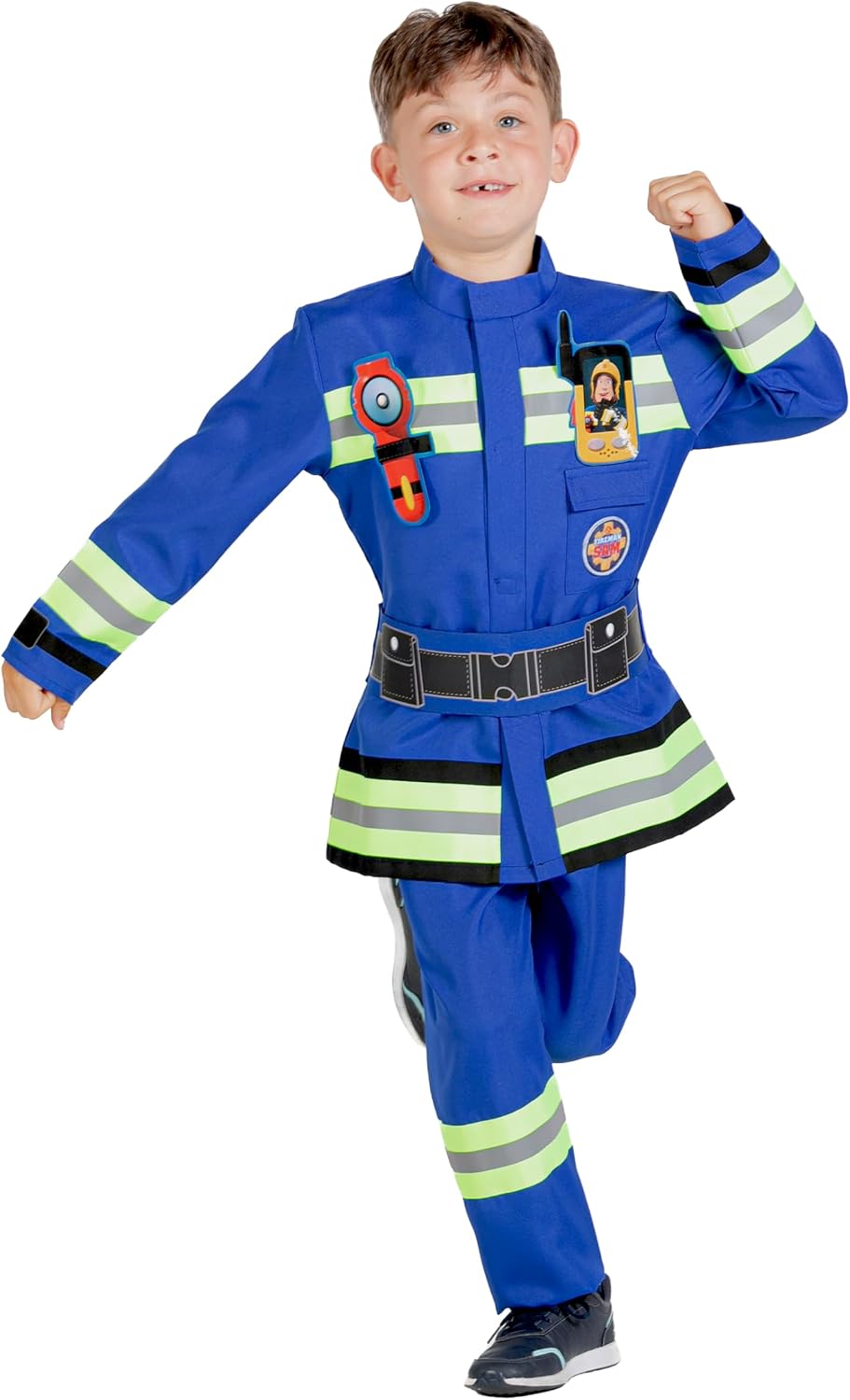 Detalle 2 de Fireman Sam New Uniform – kostium strażaka dla chłopca 5–7 lat z maską