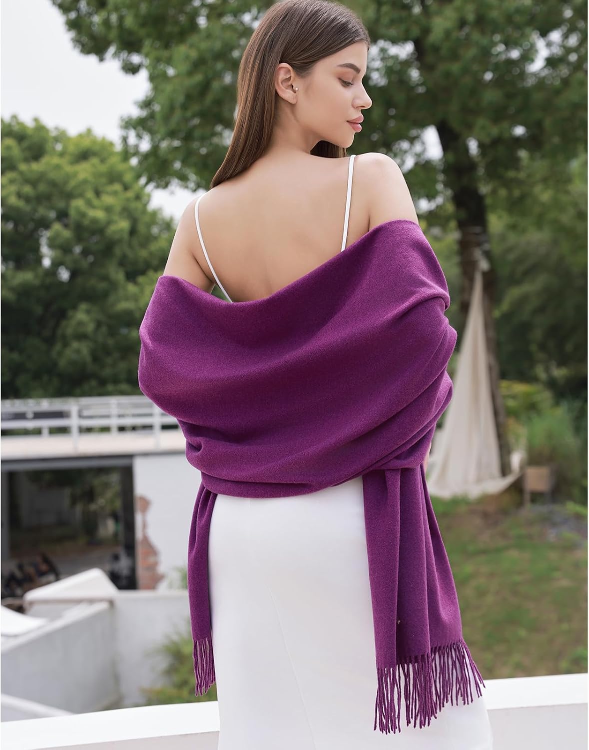 Thumbnail 2 de RIIQIICHY Sciarpa da donna invernale calda 200x70 cm: pashmina, scialle e coperta per cerimonie