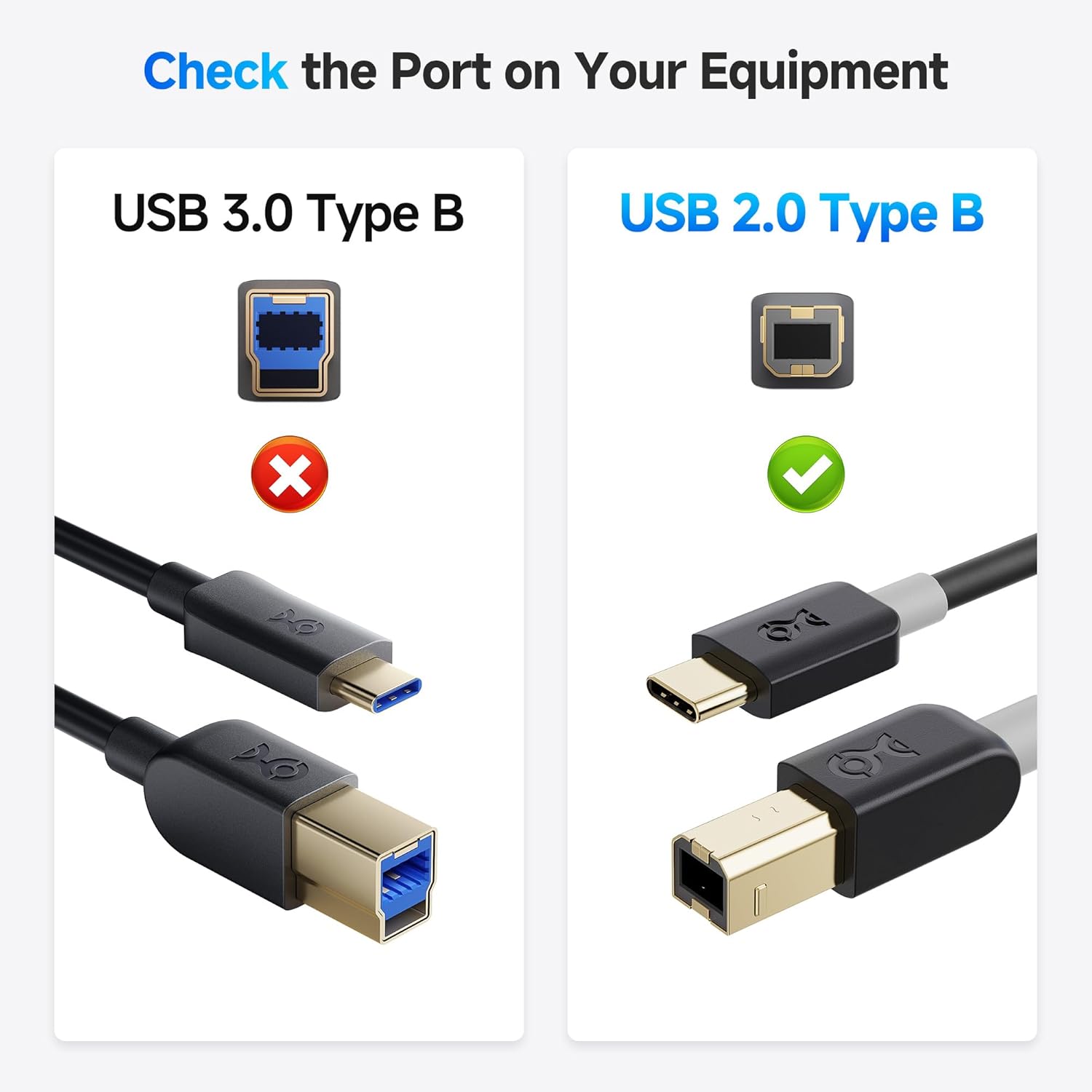 Thumbnail 2 de Cable Matters USB C Printer Cable 1 m