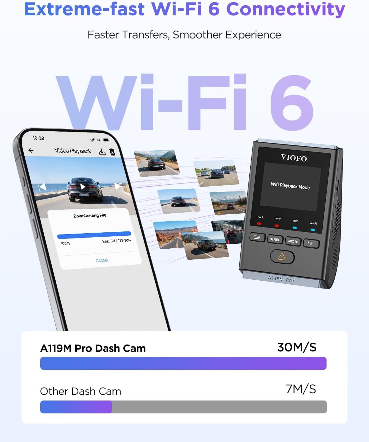 Thumbnail 4 de VIOFO A119M Pro 4K HDR Dash Cam with STARVIS 2 IMX678, Wi-Fi 6, GPS