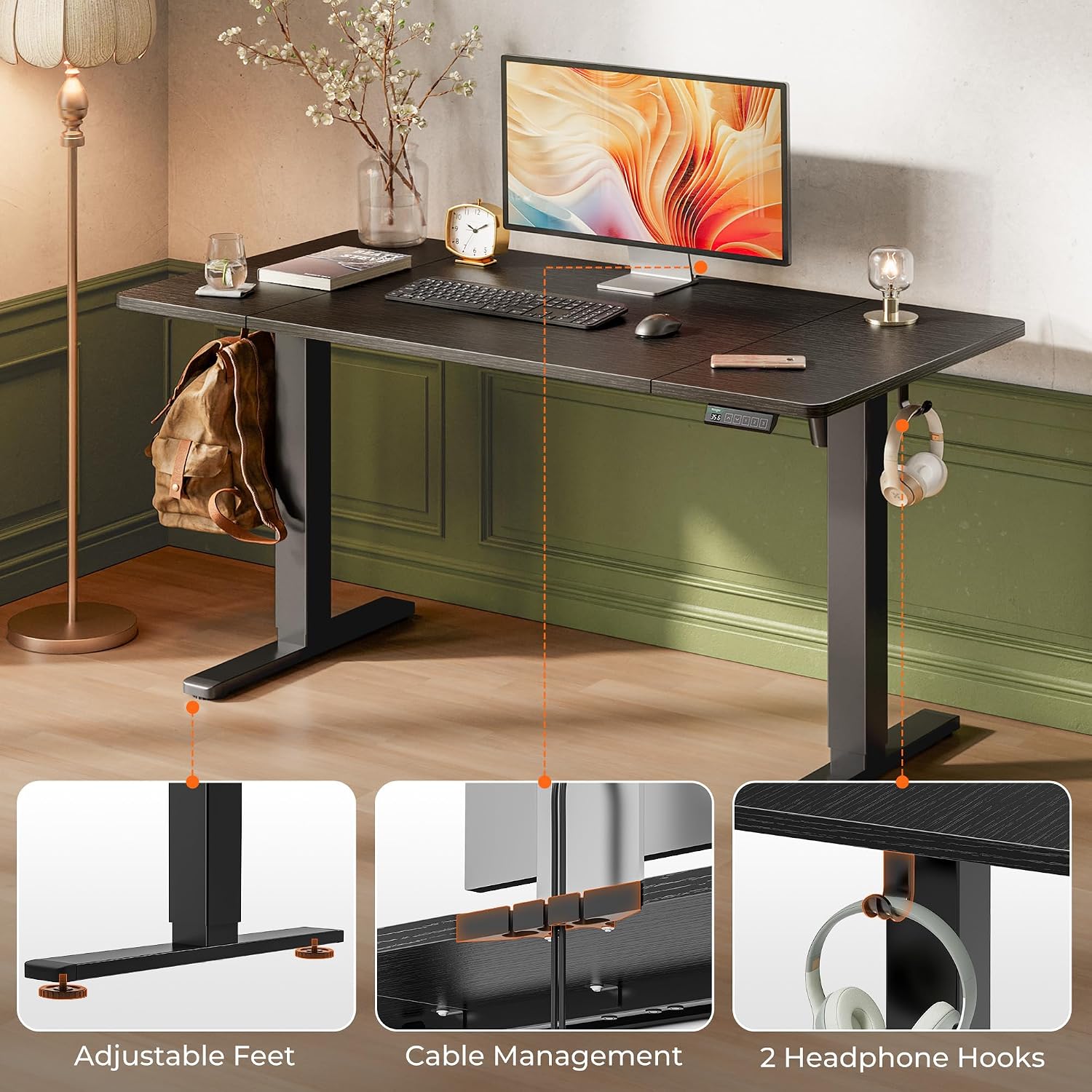 Thumbnail 6 de Huuger 55 x 28 Electric Standing Desk, 27.6" Deep