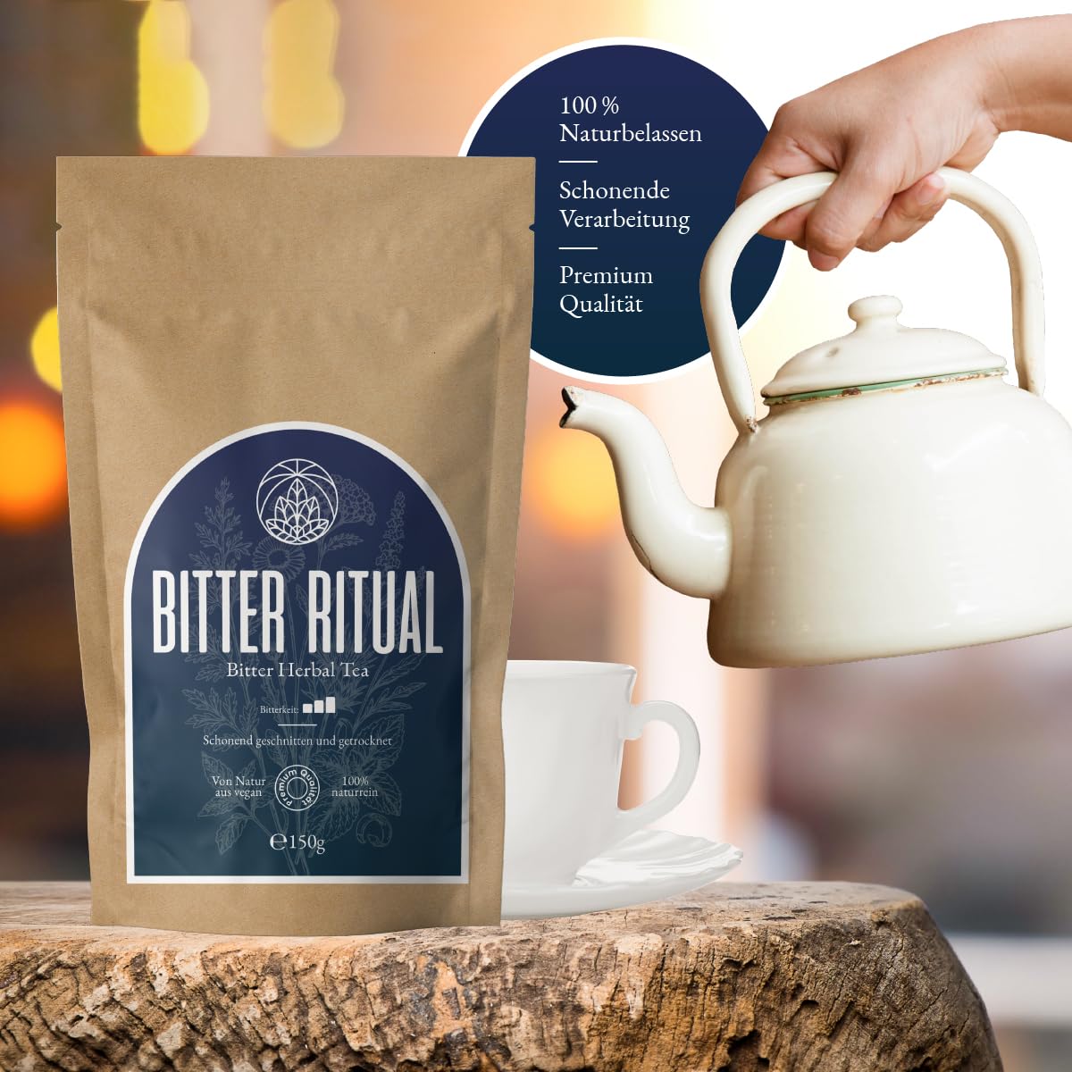 Detalle 2 de Bittertee stark Monte Nativo (150g) – Kräutertee lose