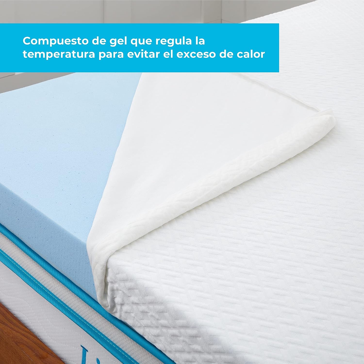 Thumbnail 2 de Linenspa Topper Viscoelástico 160x190cm con Gel y funda lavable 💤