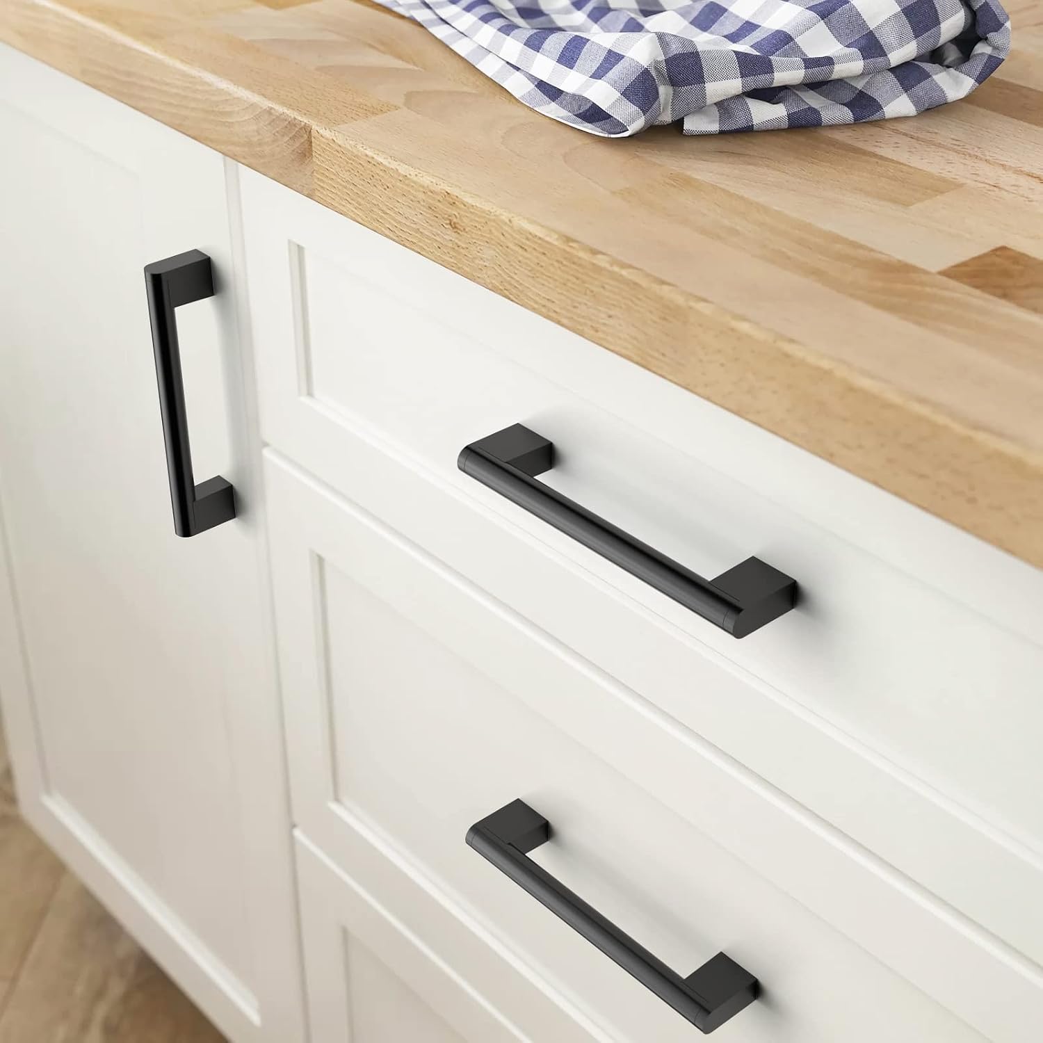 Thumbnail 2 de FURNIWARE 10 Pack Cabinet Pulls – Matt Black Stainless Steel 160mm Centre-to-Centre