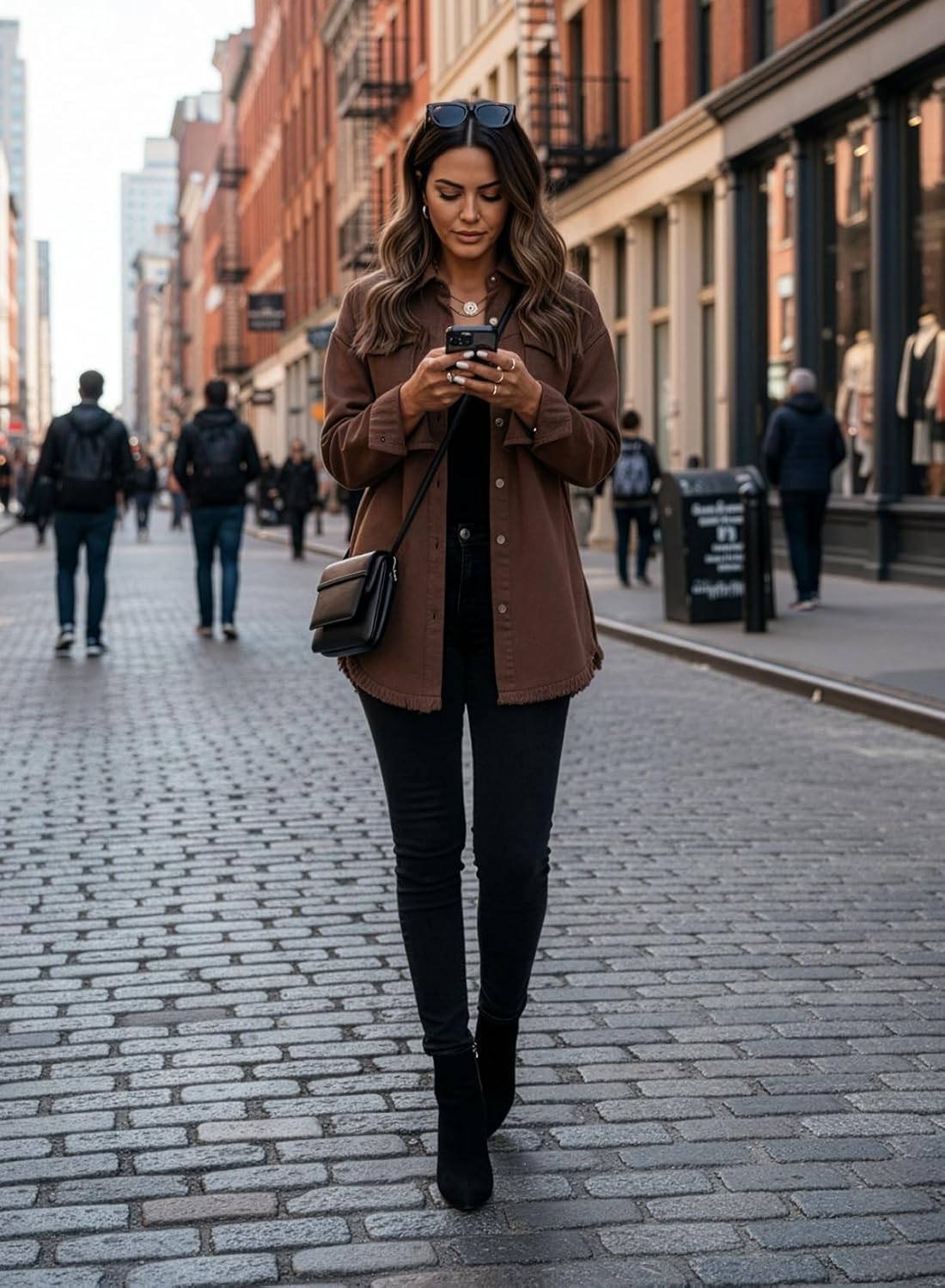 Thumbnail 6 de Dokotoo Women's Oversized Denim Jacket: Distressed, Casual, All-Season Denim Feature