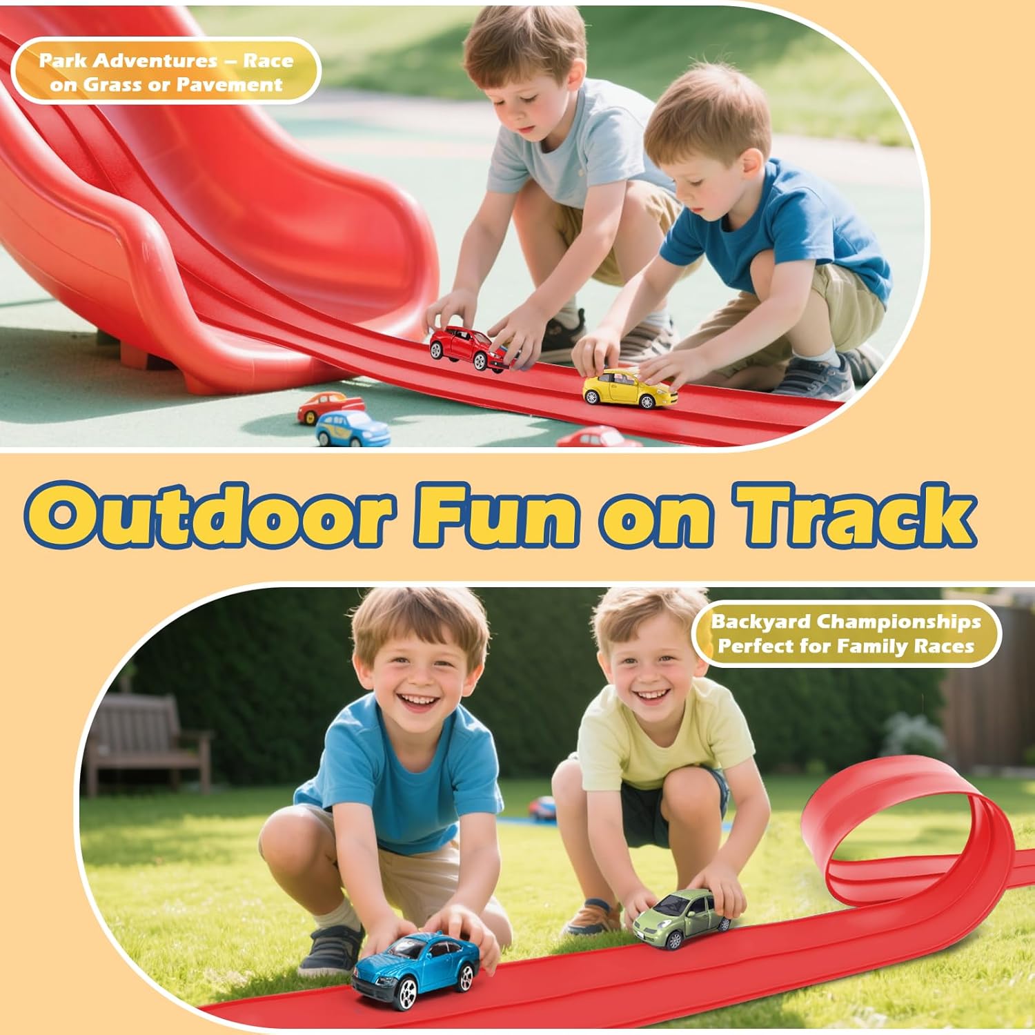 Detalle de Upgrade Flexible Race Track for Kids 3+ — 15ft Roll-Up Track Compatible with 1/64 Diecast Cars