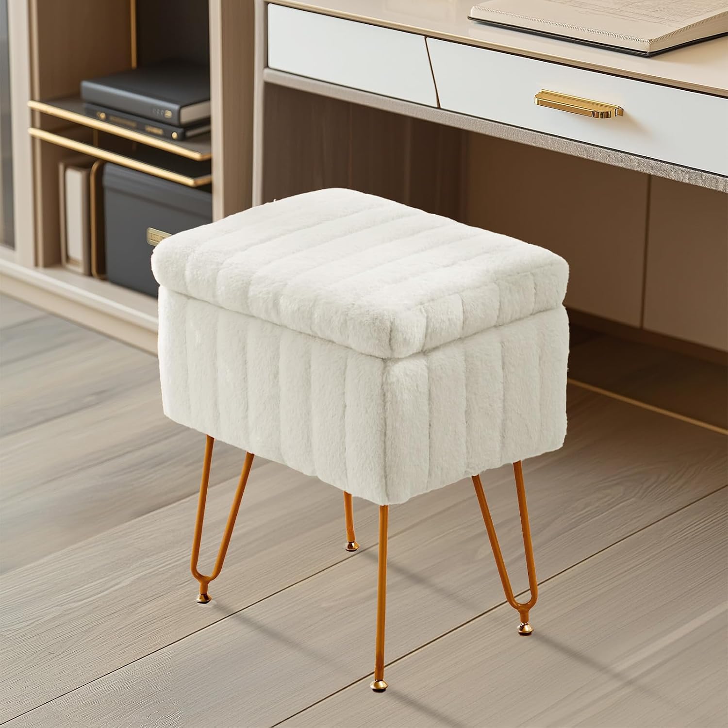 Thumbnail 6 de Sweetcrispy Vanity Stool, Off-White