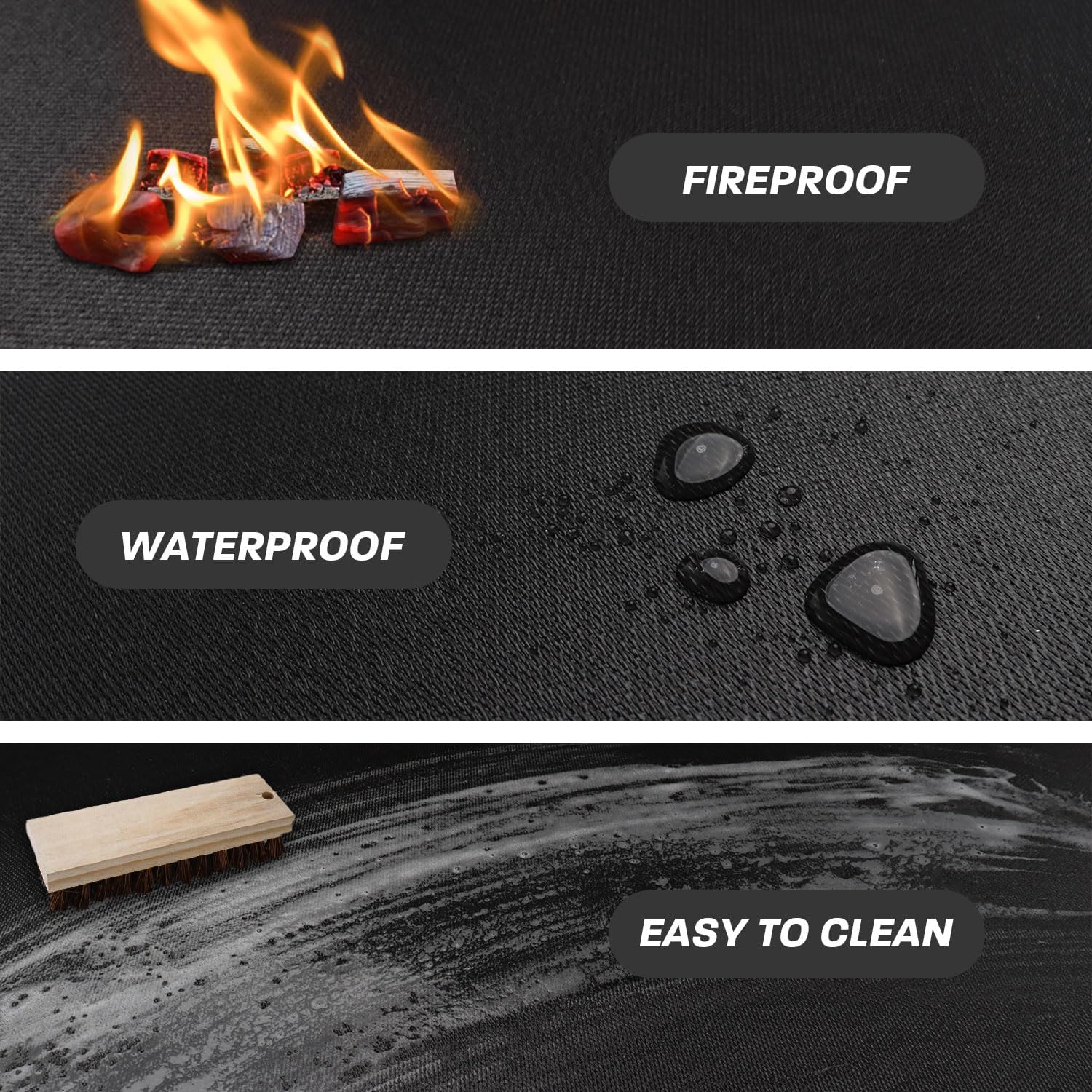 Detalle de rumlick HDC-715 36-Inch Round Fiberglass Fire Pit Mat