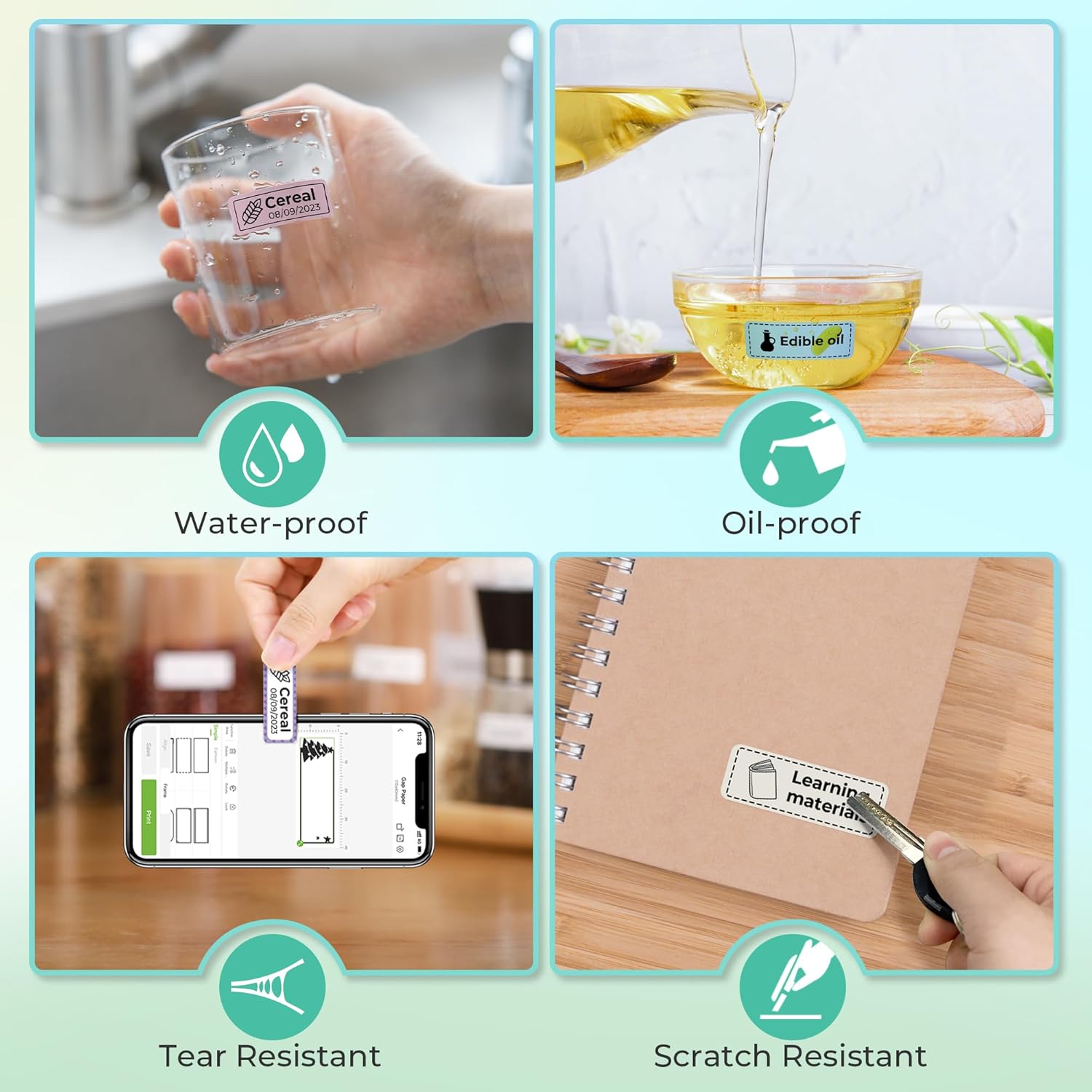 Thumbnail 3 de Nelko P21 14x40mm label tape, 180/roll 🏷️