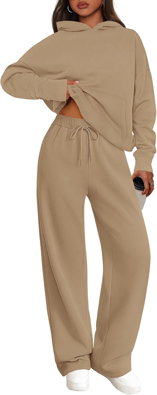 Detalle de PRETTYGARDEN Women's Oversized Hoodie and Sweatpants set