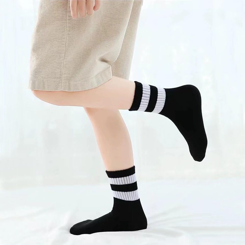 Detalle de FedMois 9 Pairs Kids Crew Socks – Cotton School & Sports Socks