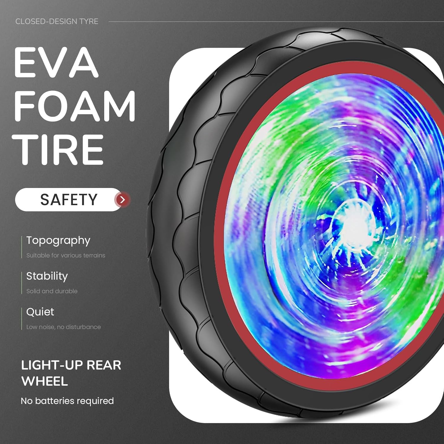 Thumbnail 3 de Umatoll Toddler Tricycle (18 Month–4 Years) with Adjustable Seat & Light-Up Wheels, Red