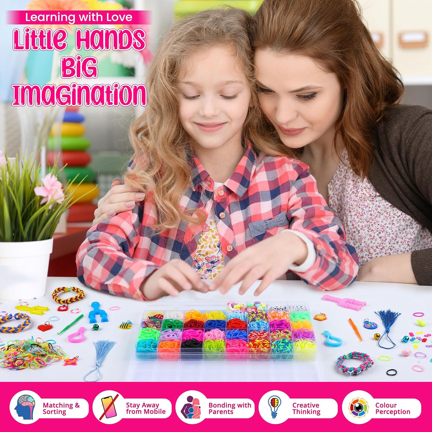 Thumbnail 3 de 2800+ Loom Bands Kit 30 colours craft kit 🎨