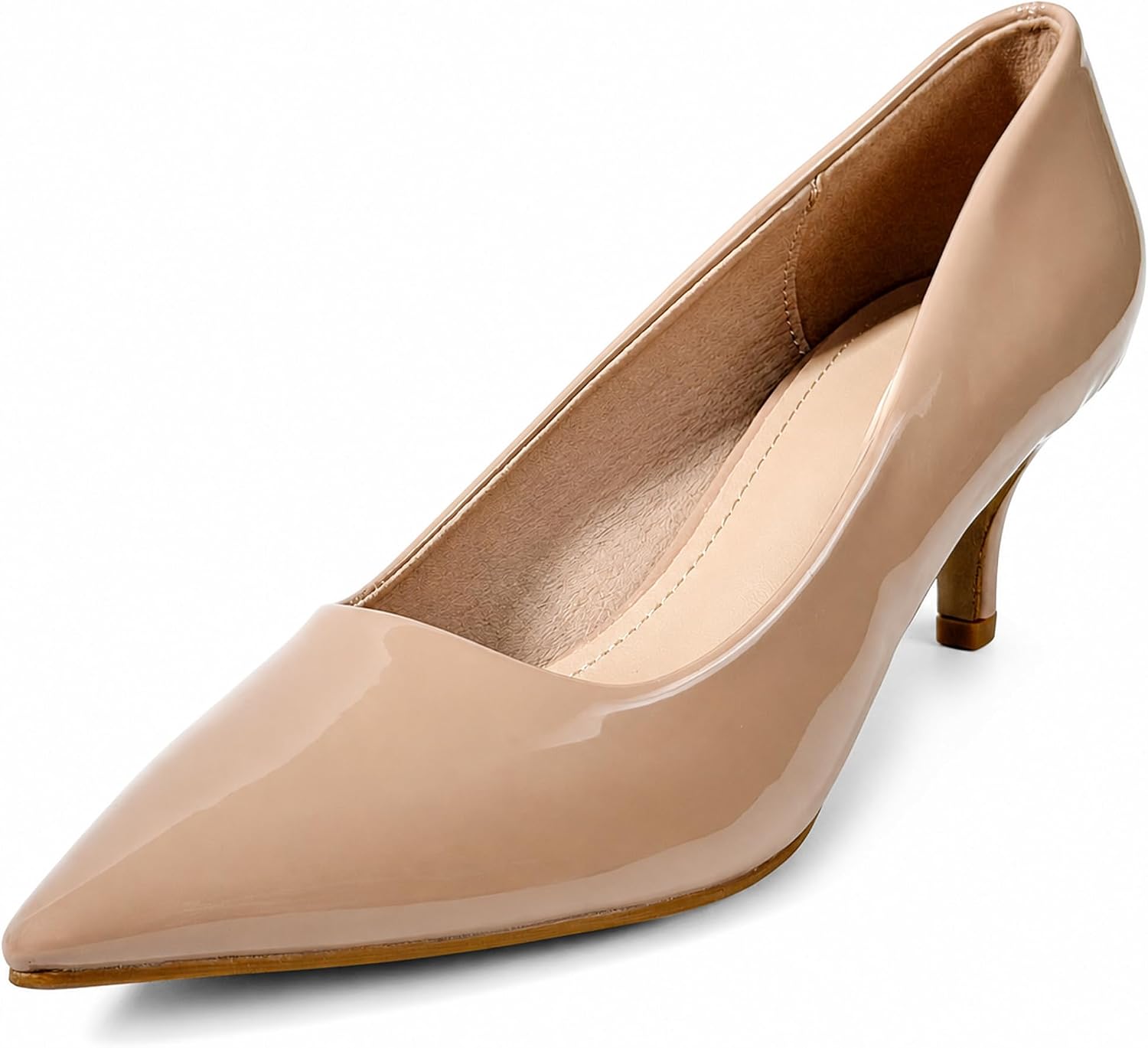 Detalle de MSSCAI pumps voor dames met hak van 5,5 cm, laklook en spitse neus