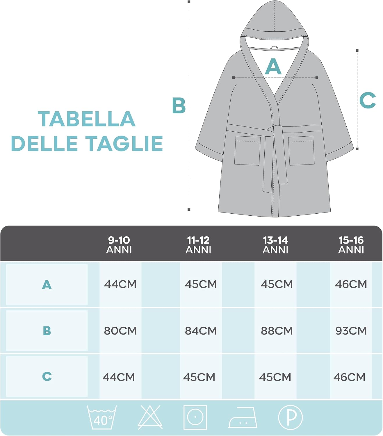 Detalle de Twinzen Accappatoio Bambino Adolescenti con Cappuccio in cotone 100%: morbidezza e assorbimento per ogni momento