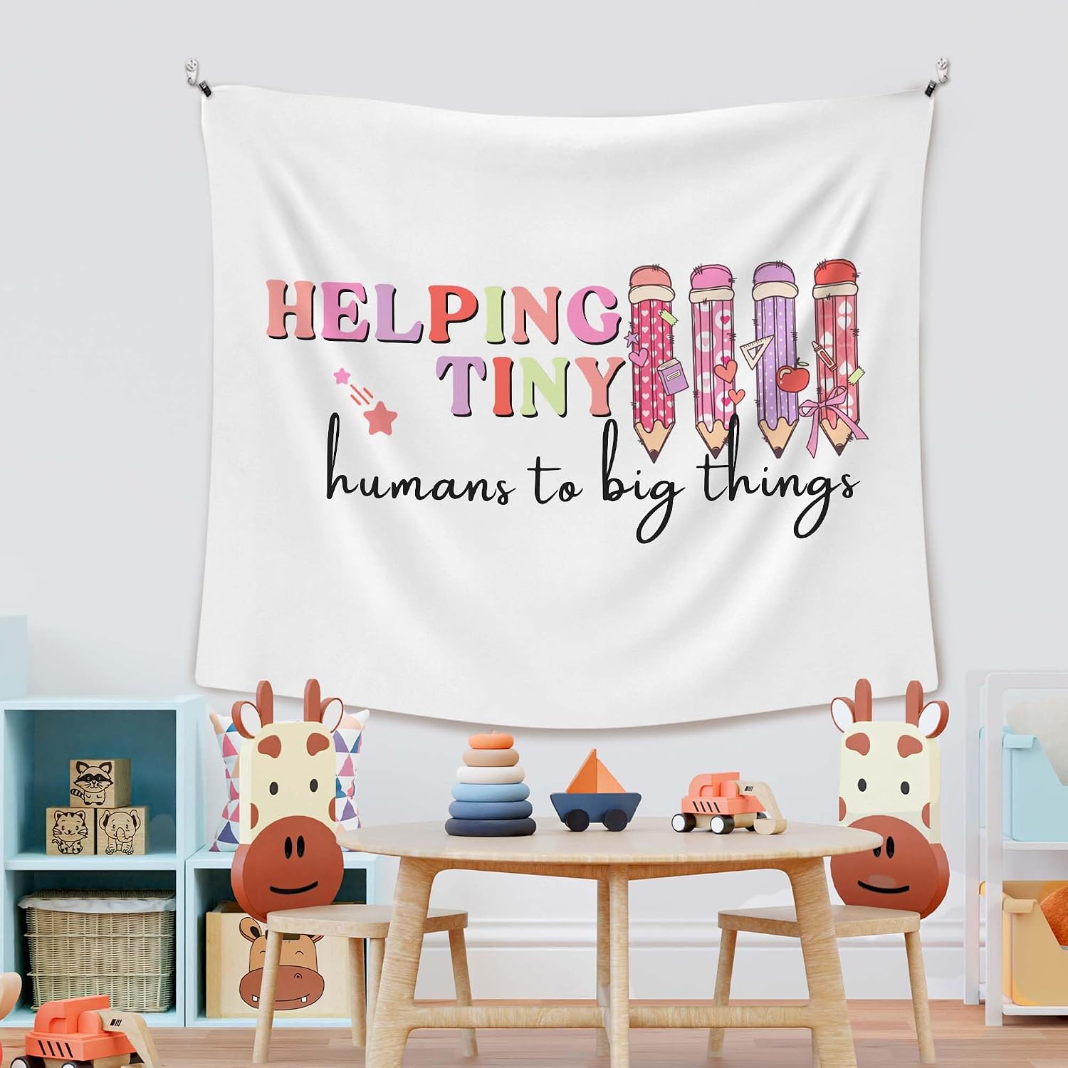 Thumbnail 3 de XLDLIOO Teacher Classroom Tapestry, 50 x 60 in Polyester Wall Hanging