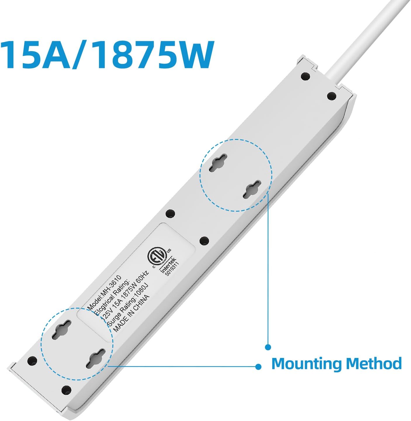 Thumbnail 6 de TiFFCOFiO Surge Protector 600 Joules 4ft